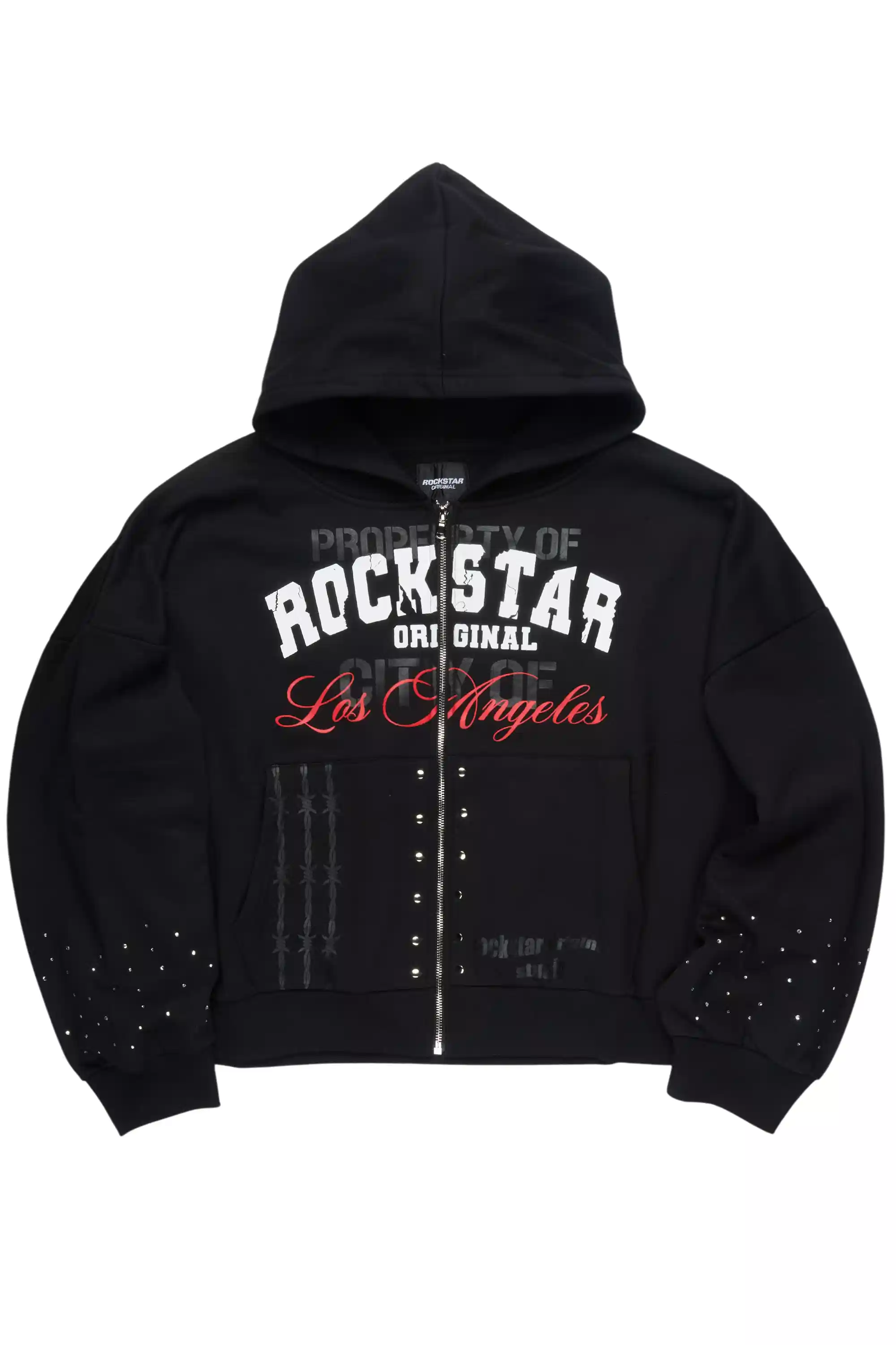 Cypher Black Rhinestone Hoodie