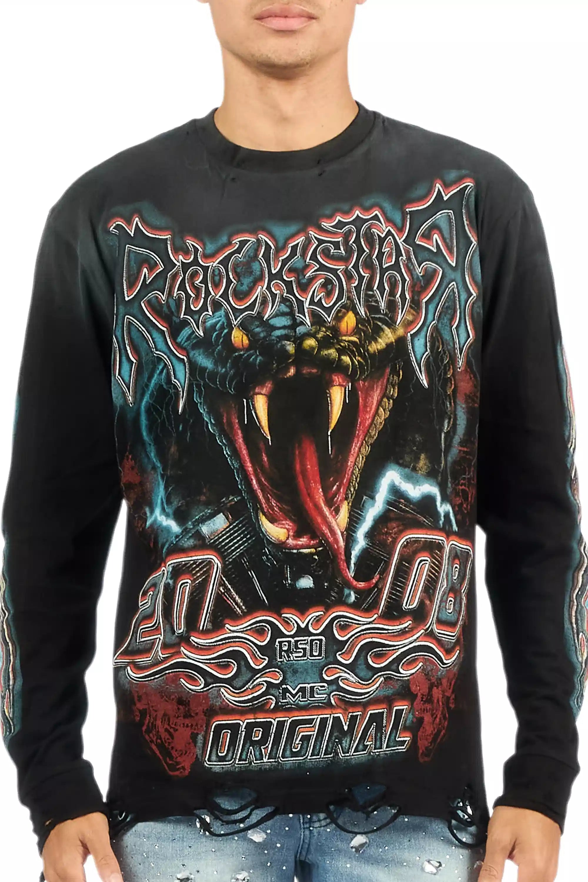 12774-rhylo-black-multi-long-sleeve-distressed-graphic-t-shirt-8.jpg Rhylo Black/Multi Long Sleeve Distressed Graphic T-Shirt