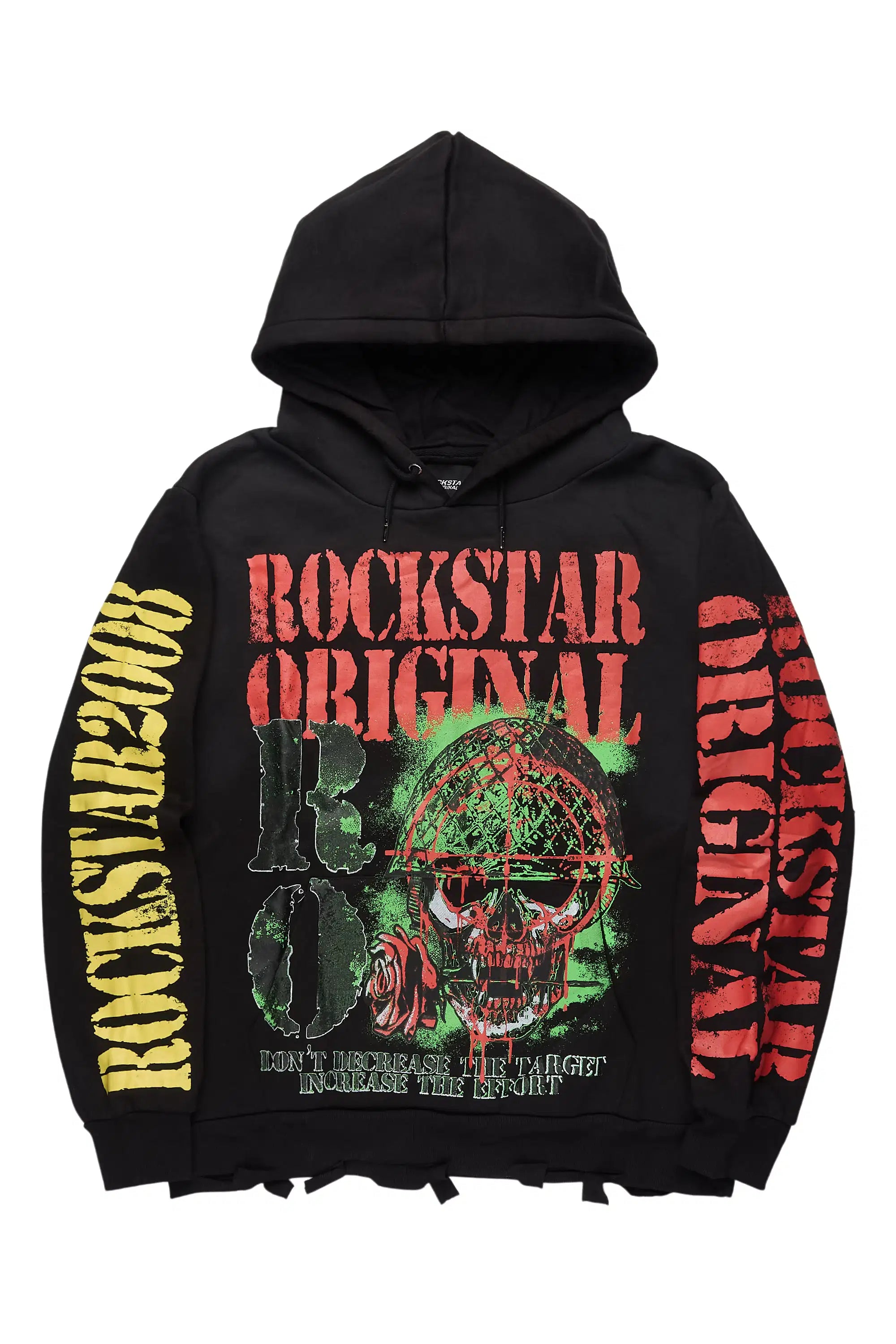Kilshot Romance Black Distressed Graphic Hoodie