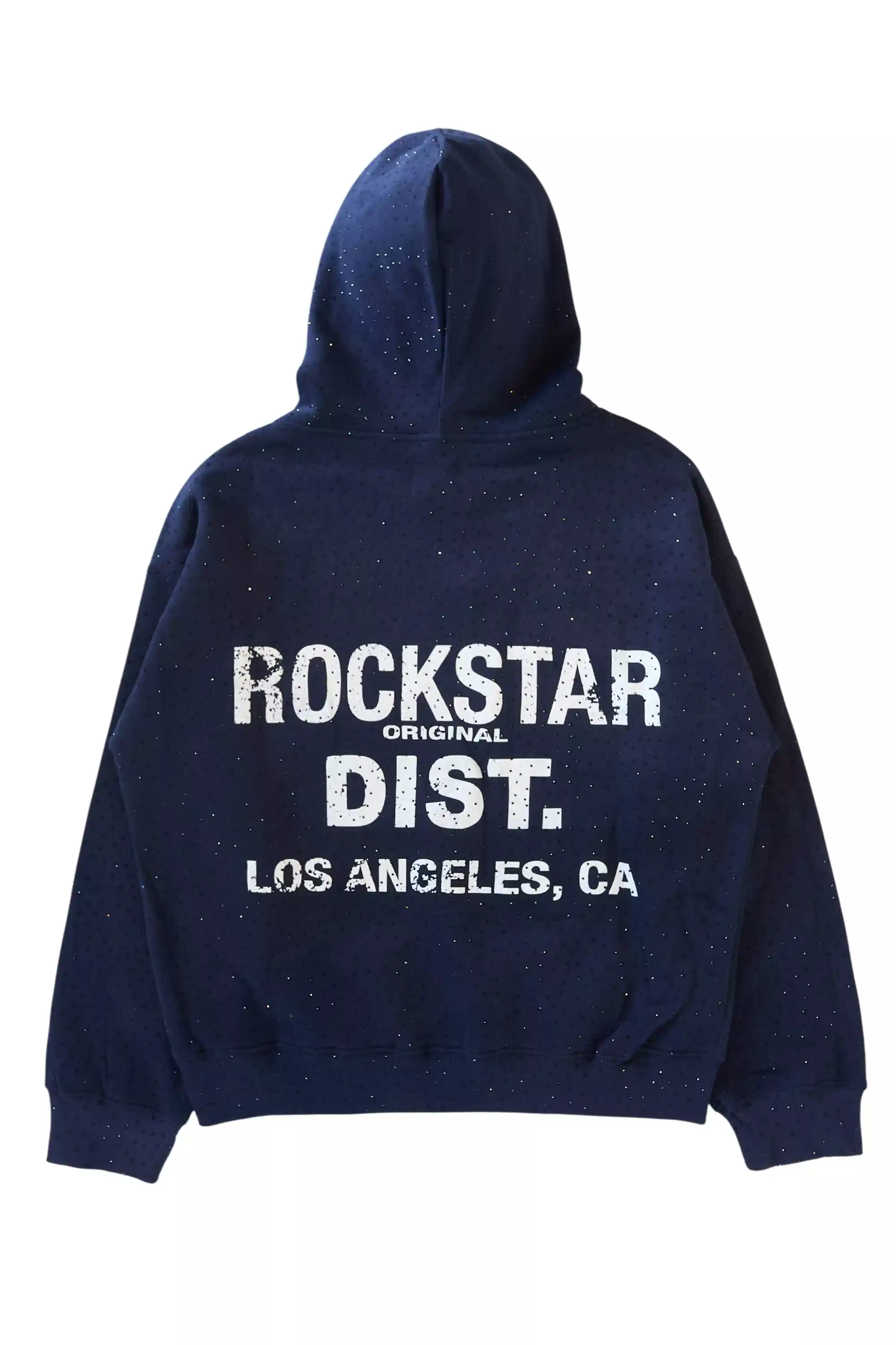 Lake Navy Rhinestone Oversized Hoodie
