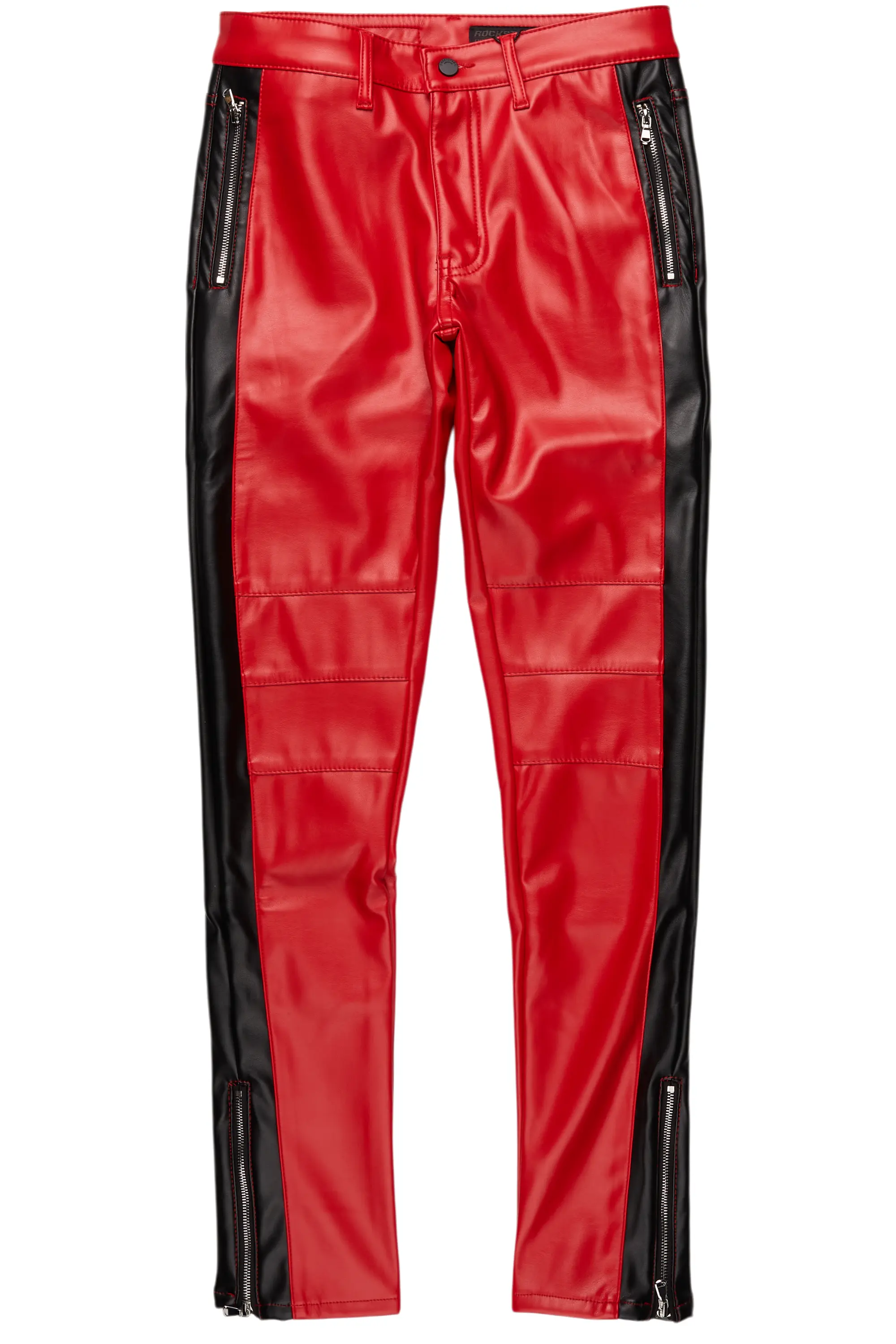 12987-play-boy-red-black-skinny-faux-leather-fit-jean-2.png Play Boy Red/Black Skinny Faux Leather Fit Jean