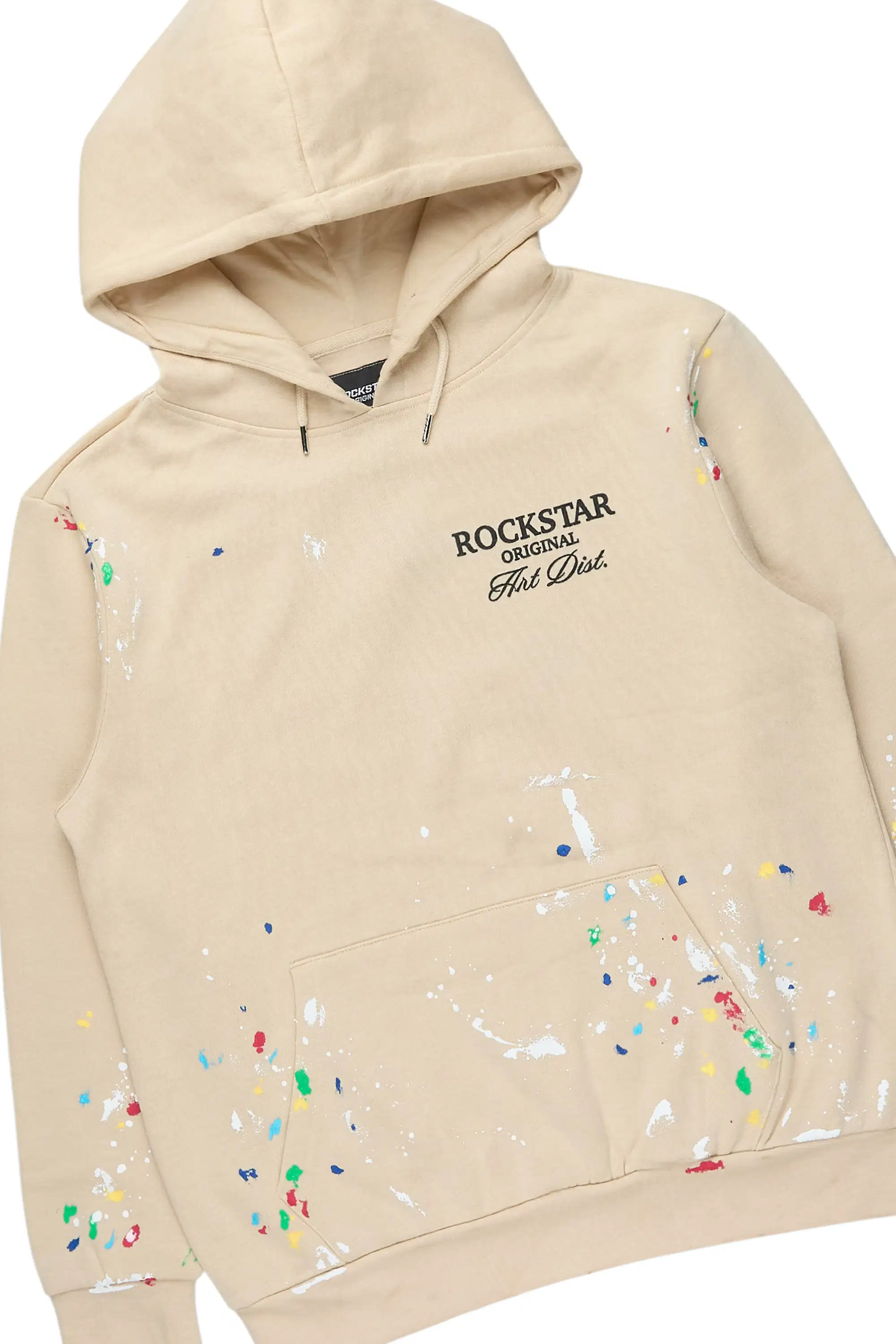 Art Dist 2.0 Beige/Multi Hoodie/Stacked Flare Track Set