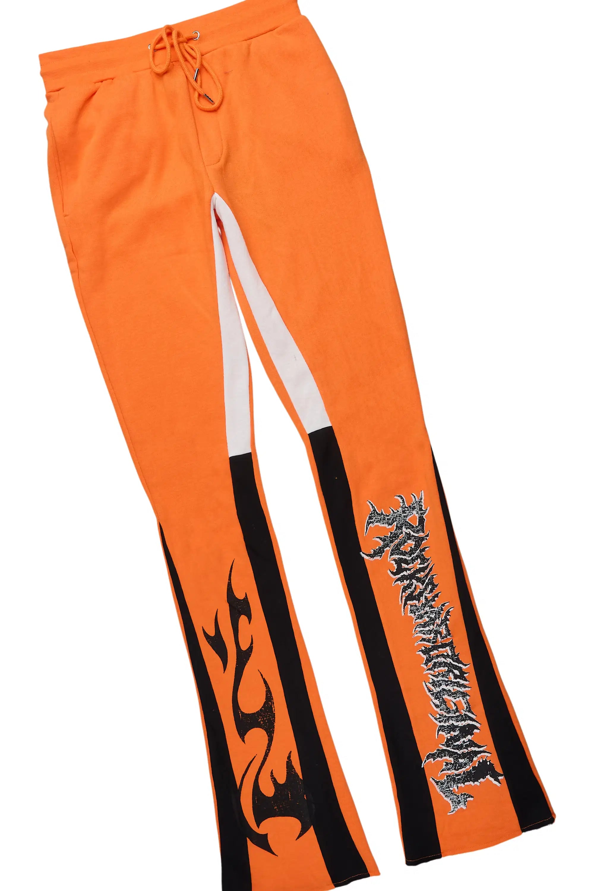 13024-deathrow-orange-black-hoodie-stacked-track-pant-set-4.jpg Deathrow Orange/Black Hoodie/Stacked Track Pant Set