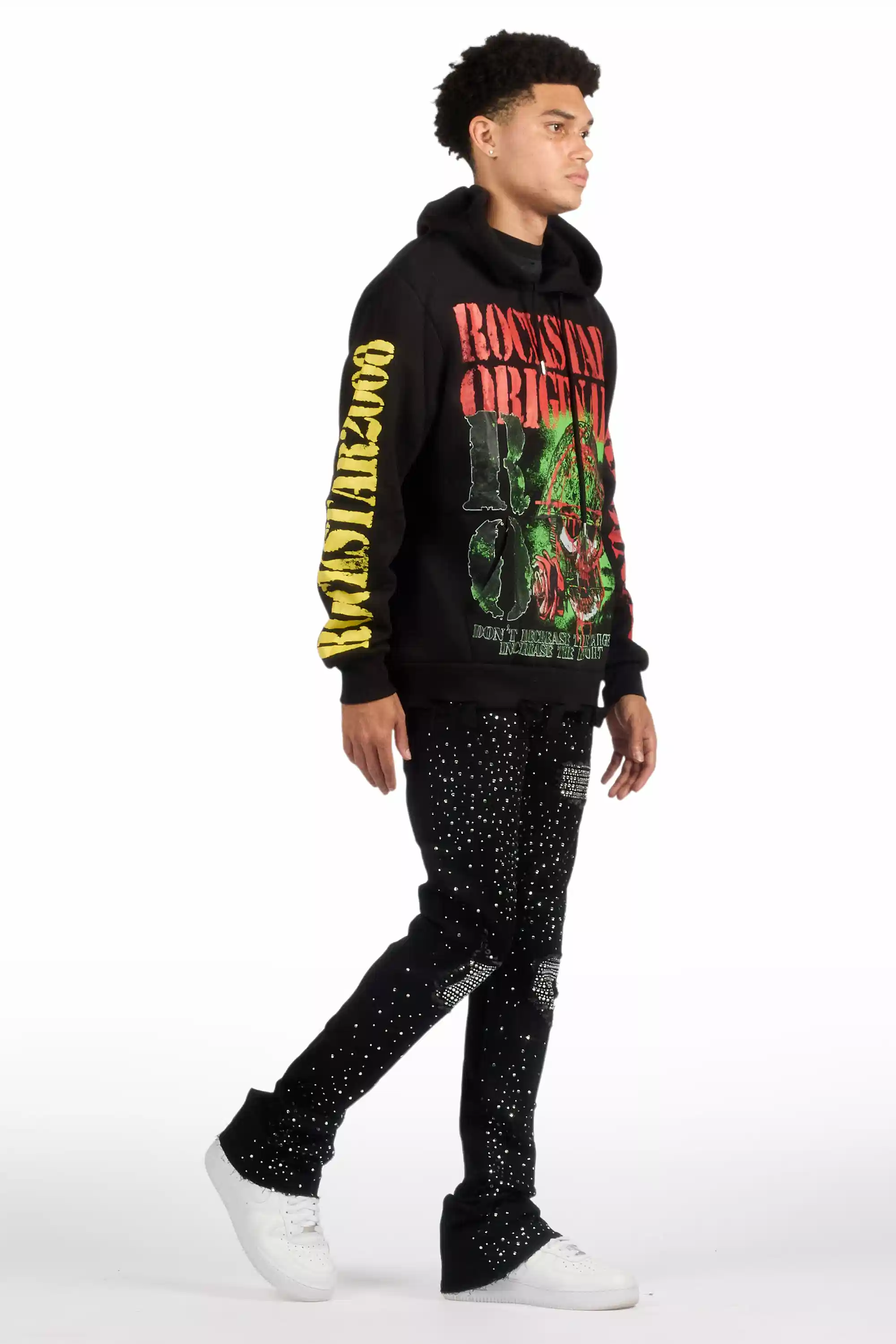 13099-prism-black-clear-rhinestone-stacked-flare-jean-4.webp Prism Black/Clear Rhinestone Stacked Flare Jean