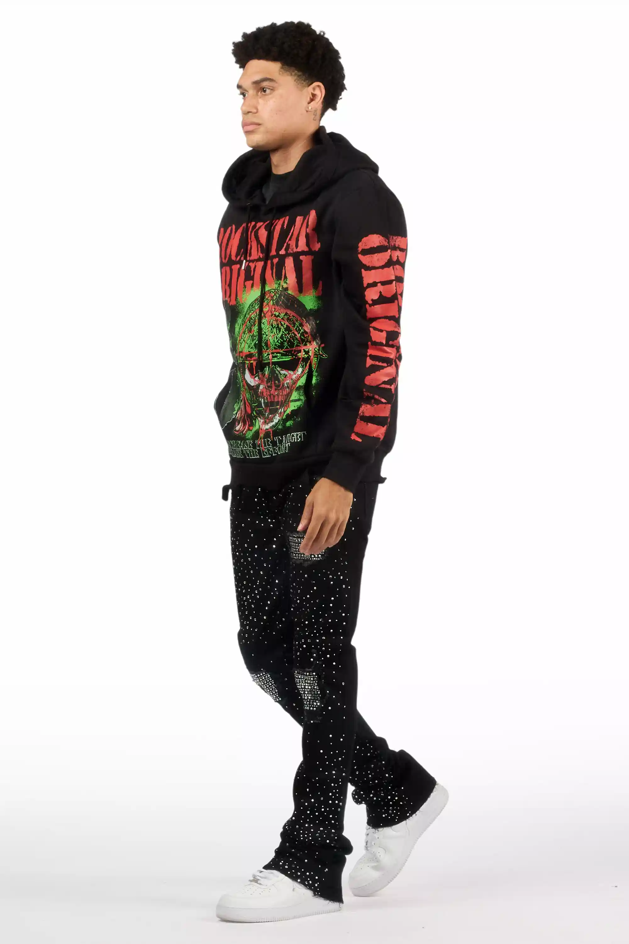 13099-prism-black-clear-rhinestone-stacked-flare-jean-6.webp Prism Black/Clear Rhinestone Stacked Flare Jean