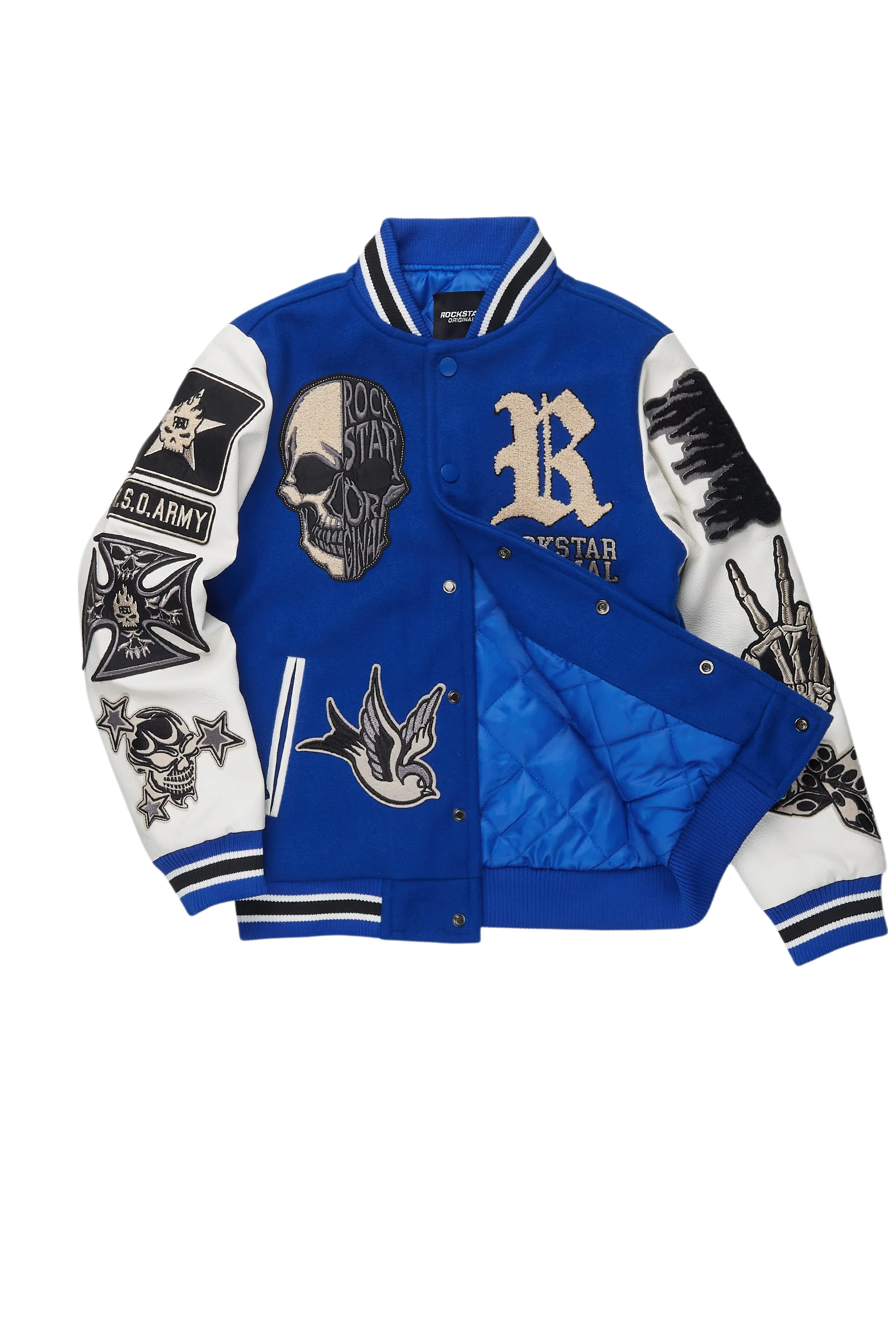 Boys Vidar 2.0 Royal Blue Varsity Jacket