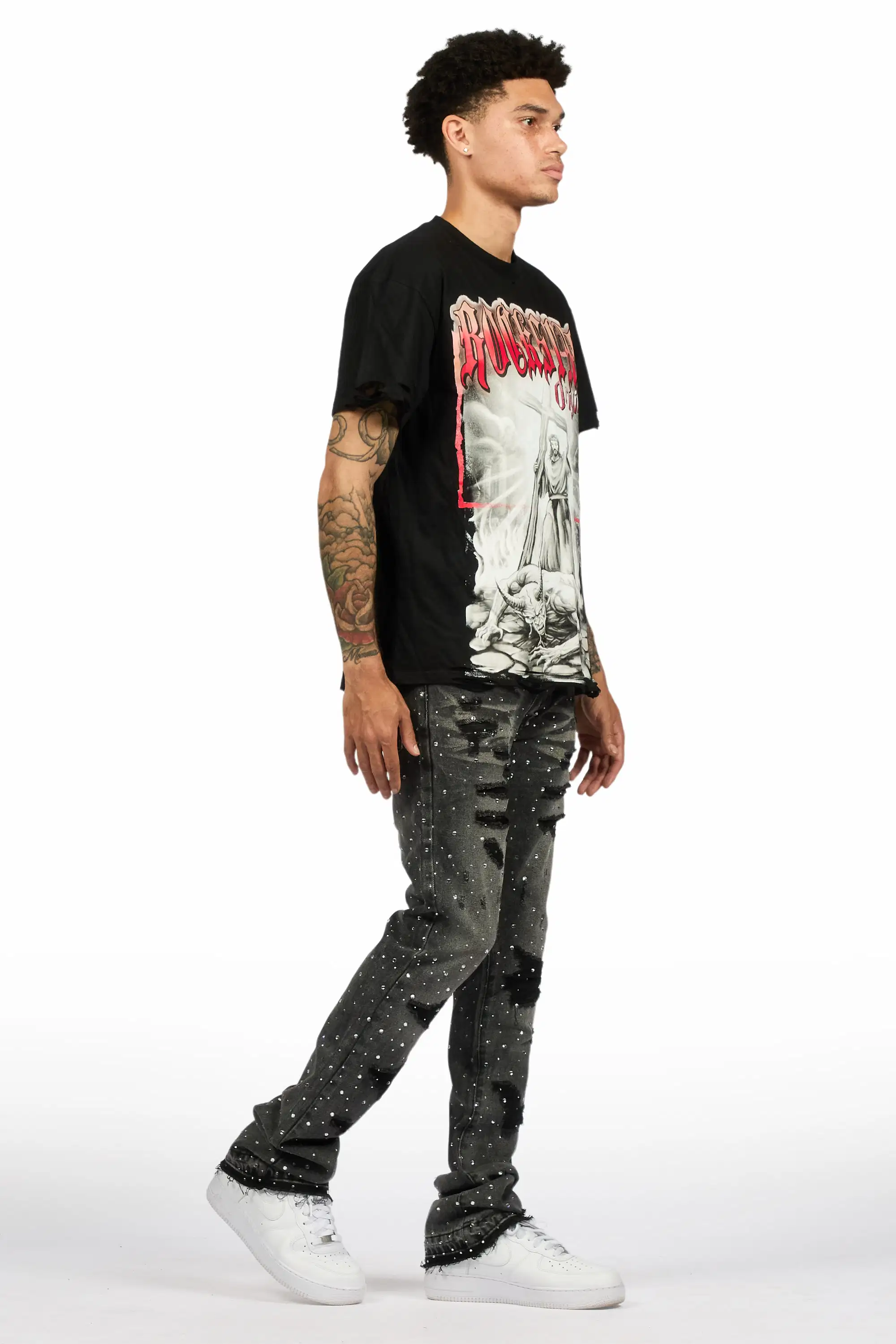 13349-stunt-dark-grey-rhinestone-stacked-flare-jean-4.webp Stunt Dark Grey Rhinestone Stacked Flare Jean