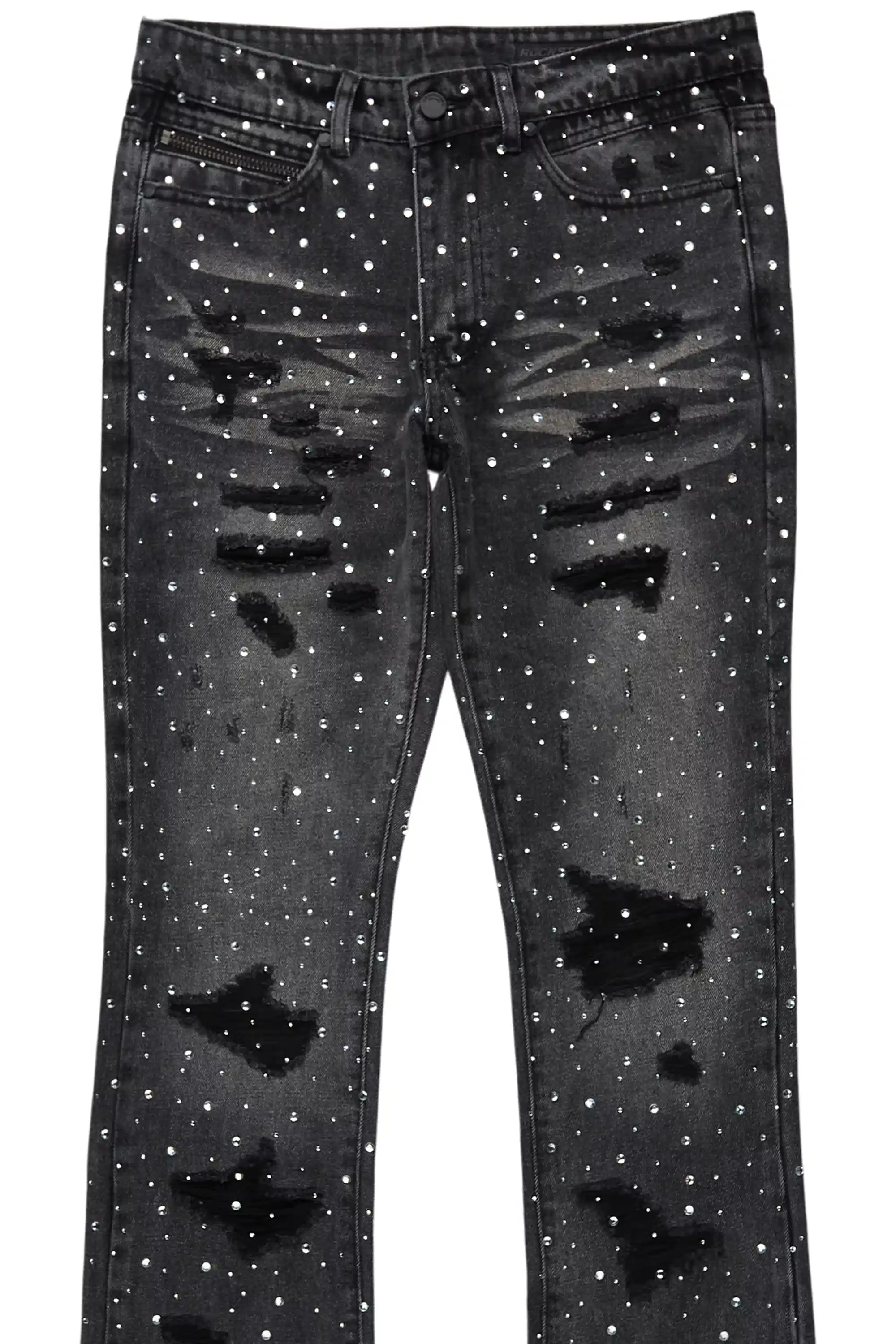 13349-stunt-dark-grey-rhinestone-stacked-flare-jean-7.webp Stunt Dark Grey Rhinestone Stacked Flare Jean