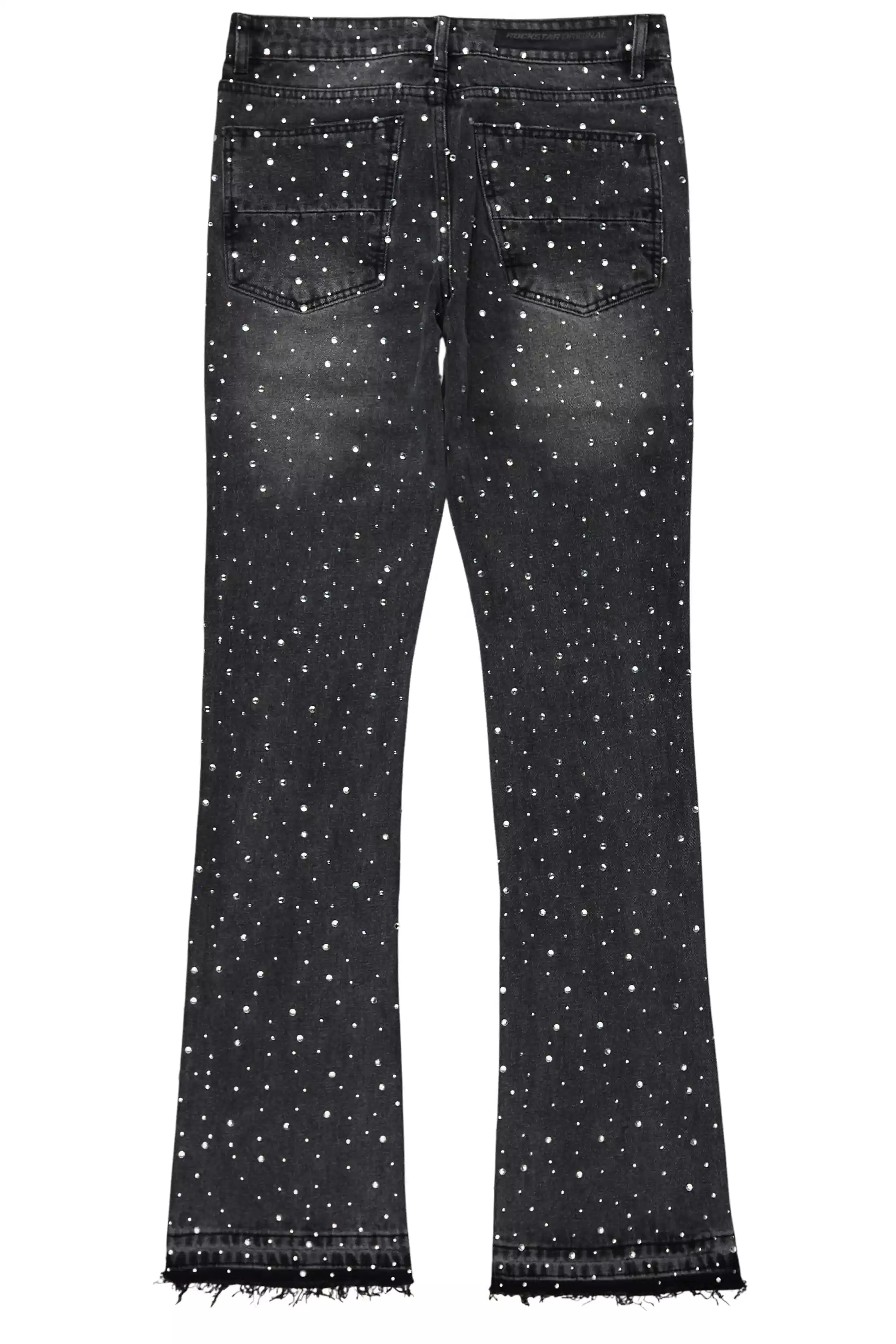 13349-stunt-dark-grey-rhinestone-stacked-flare-jean-8.webp Stunt Dark Grey Rhinestone Stacked Flare Jean