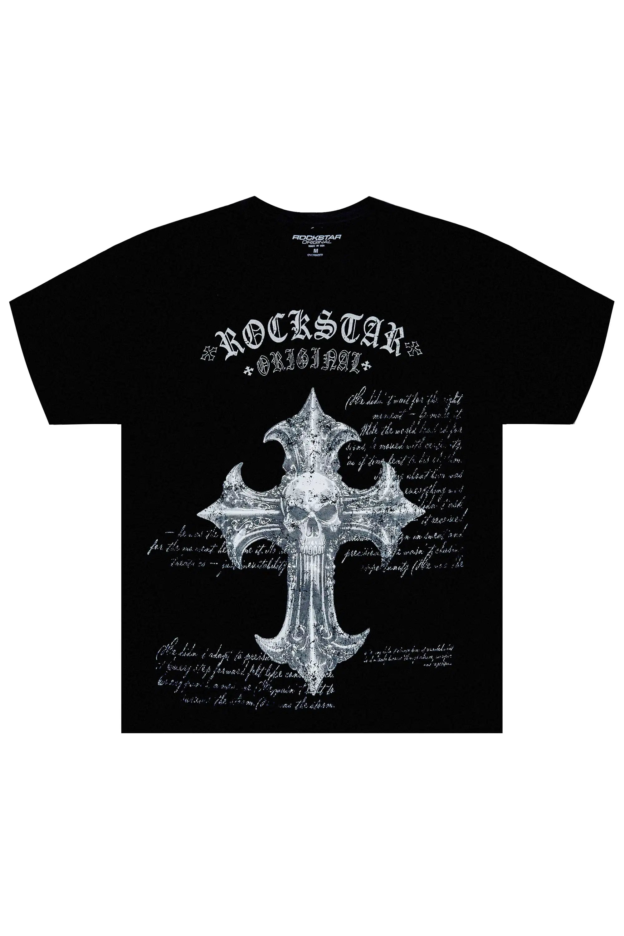 Bowman Black Oversized Graphic T-Shirt