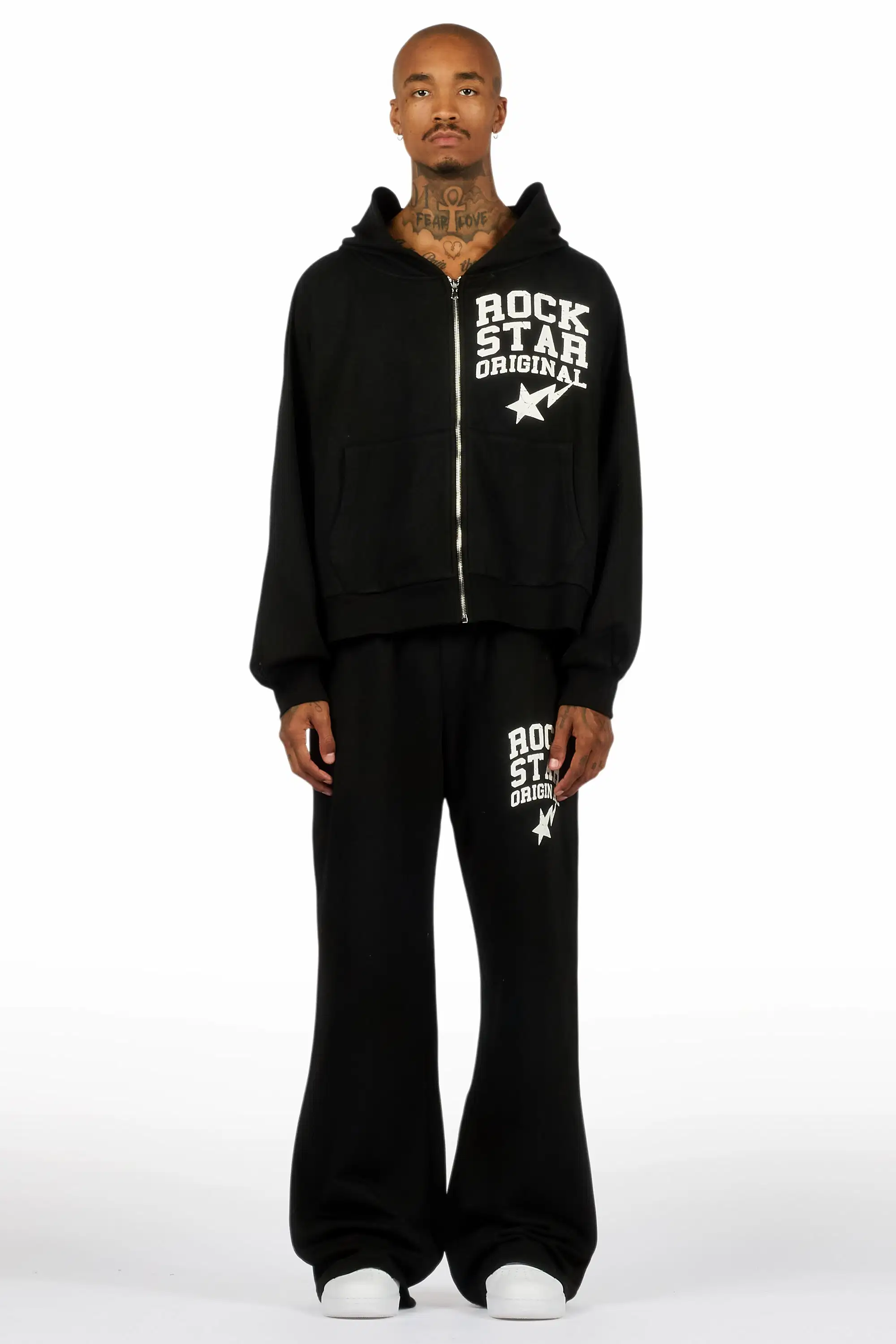 Staple Black Hoodie Baggy Fit Pant Track Set