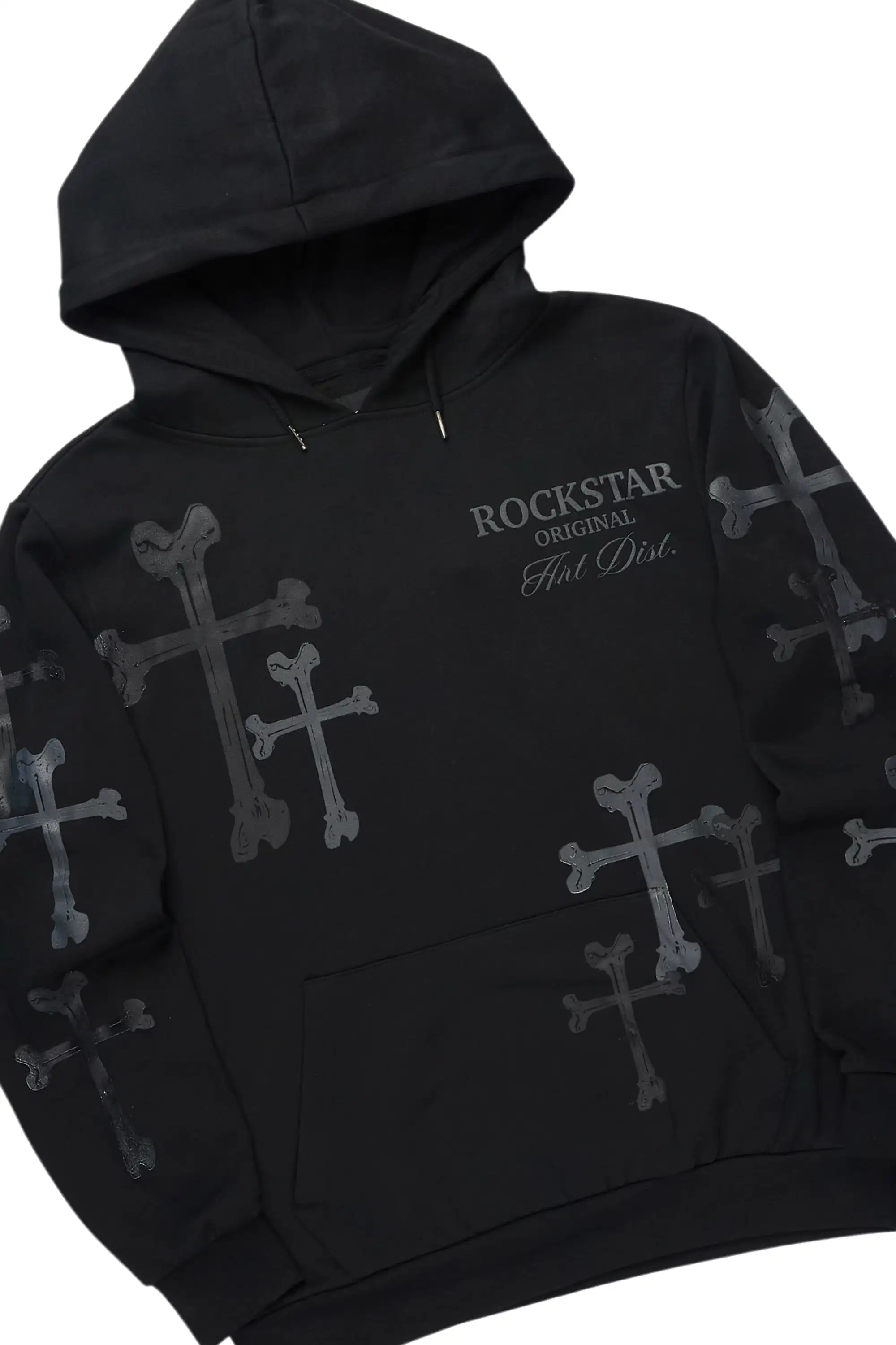 Olivier Black Hoodie/Stacked Flare Track Set