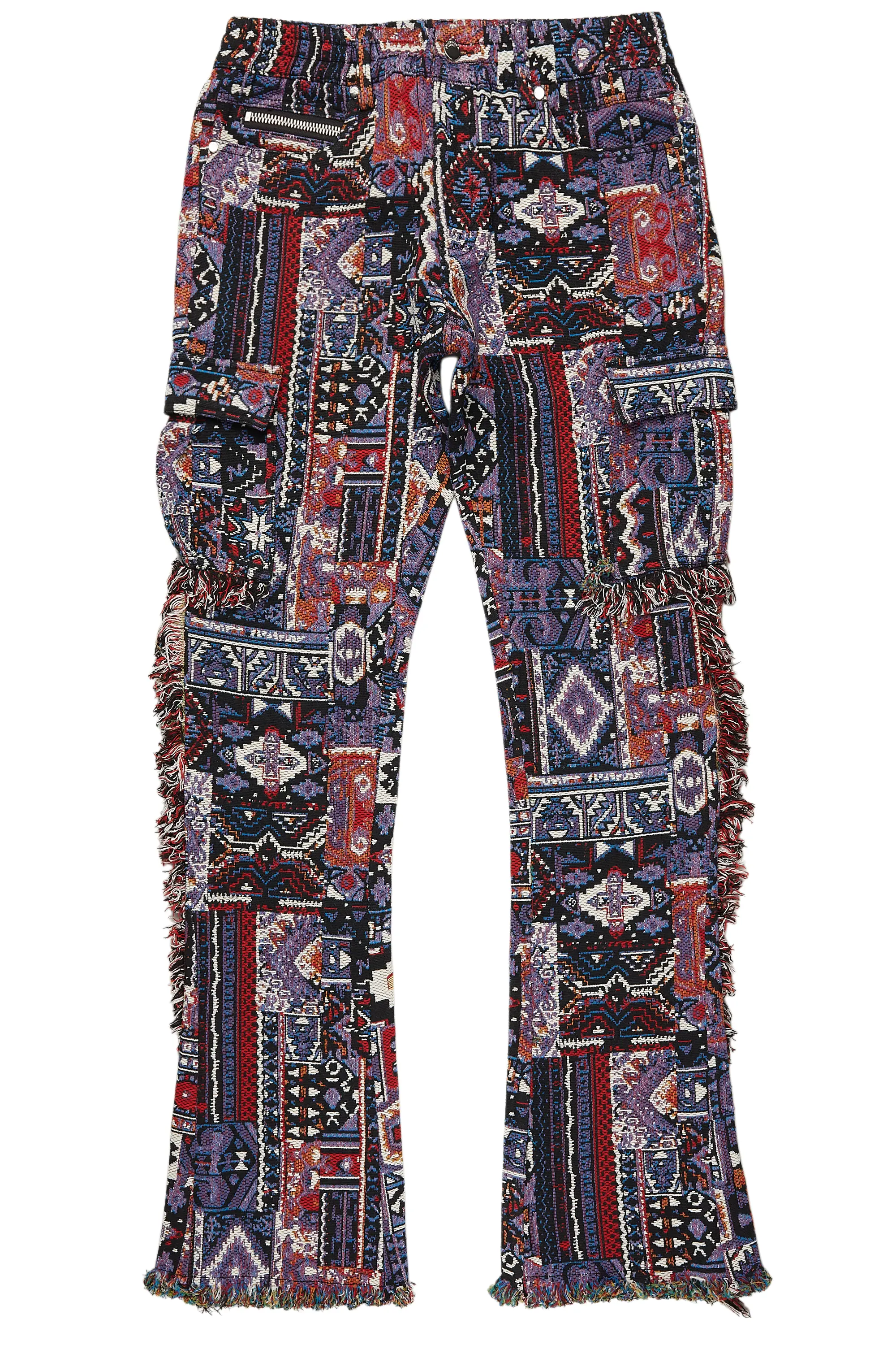 Ayami Purple Slim Tapestry Flare Jean