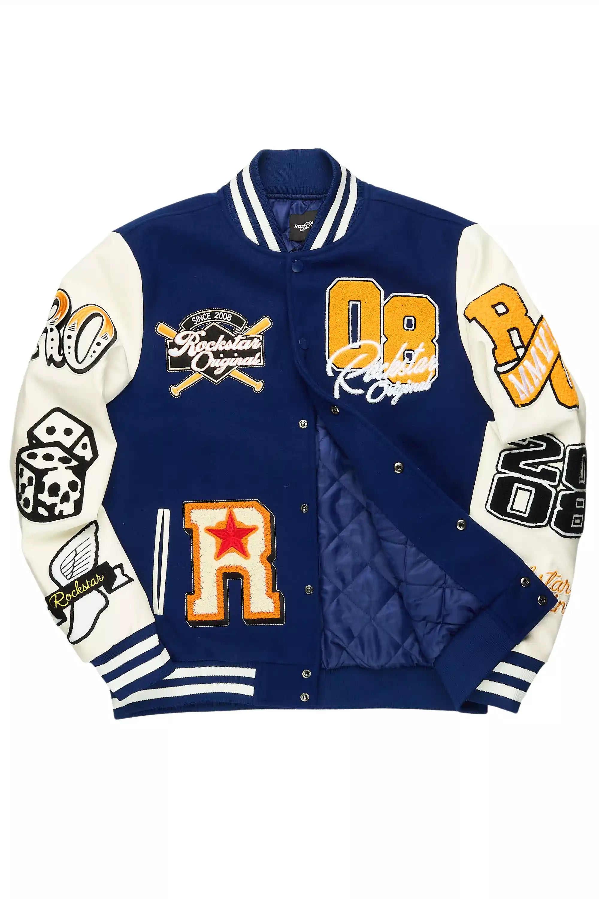 Forbidden Navy Varsity Jacket