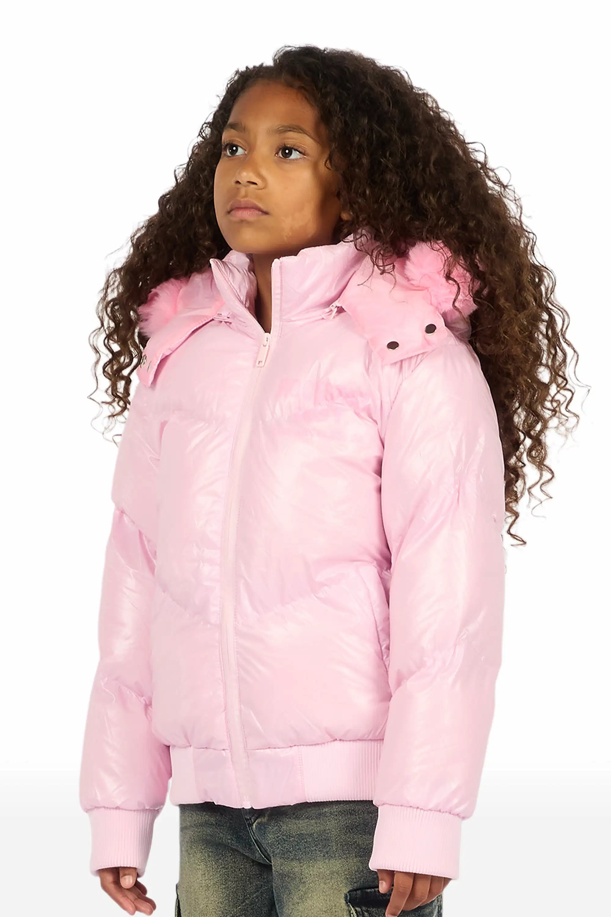 13910-girls-moncia-pink-puffer-jacket-5.jpg Girls Moncia Pink Puffer Jacket
