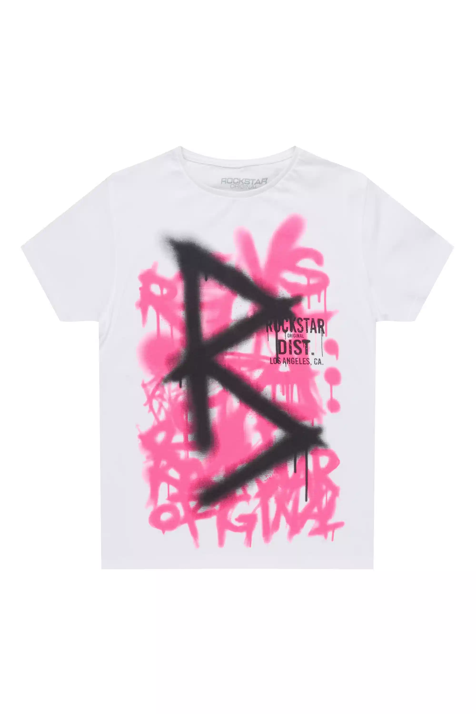 Girls Nahomy White Graphic T-Shirt