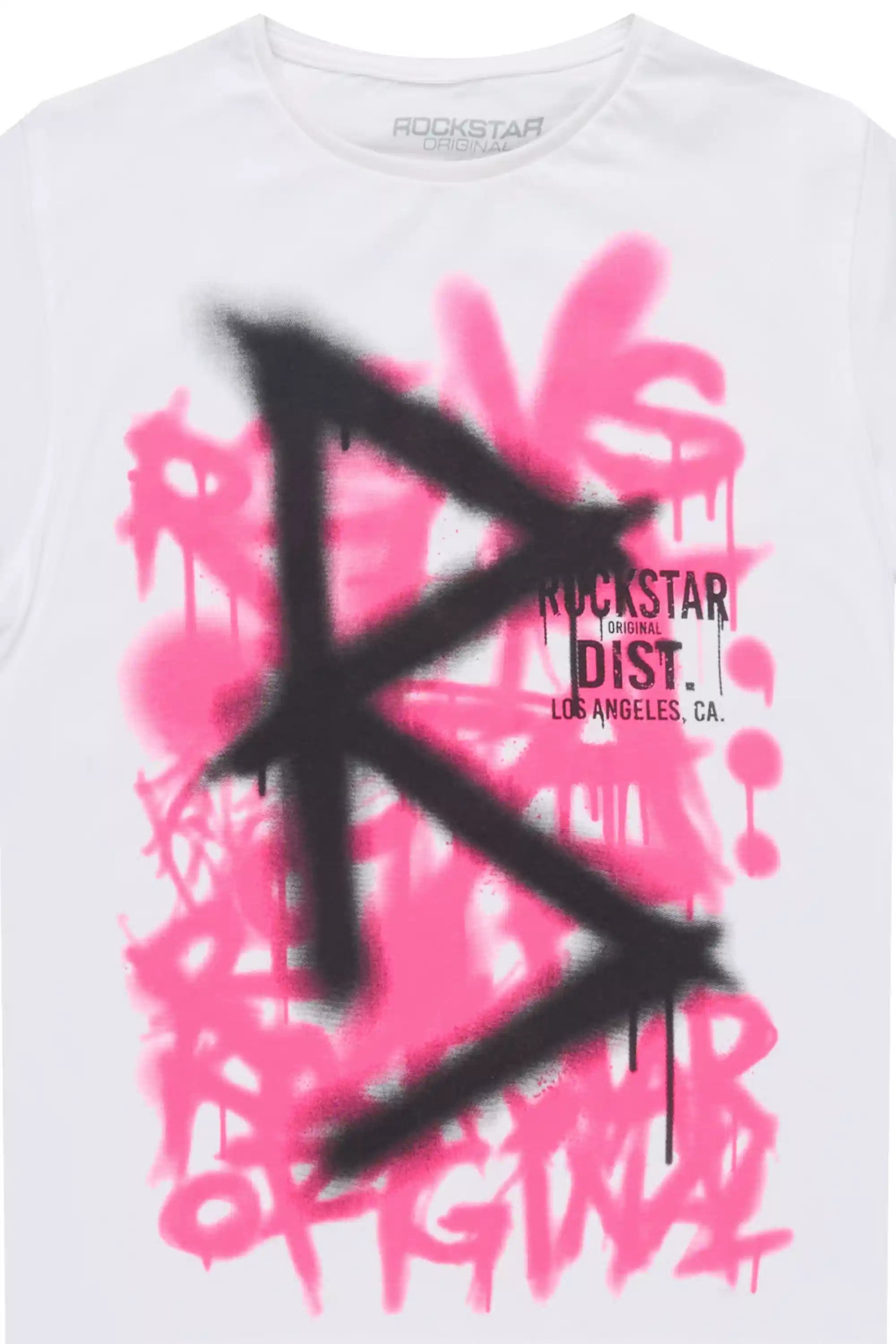 Girls Nahomy White Graphic T-Shirt
