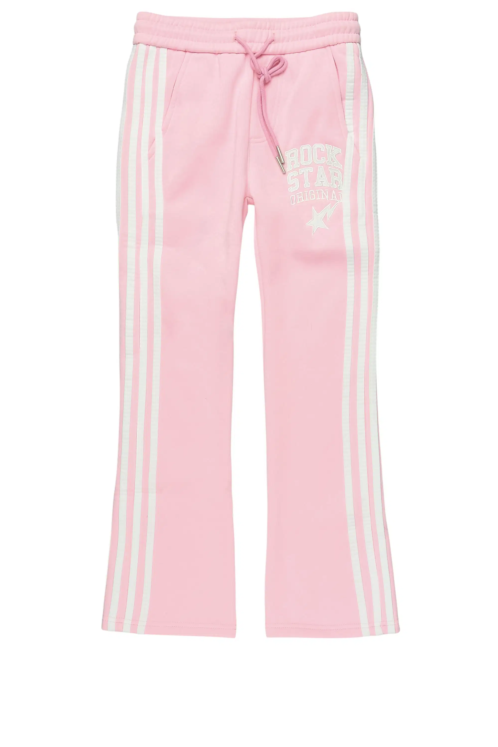 Girls Gerrit Pink Stacked Baggy Track Pant