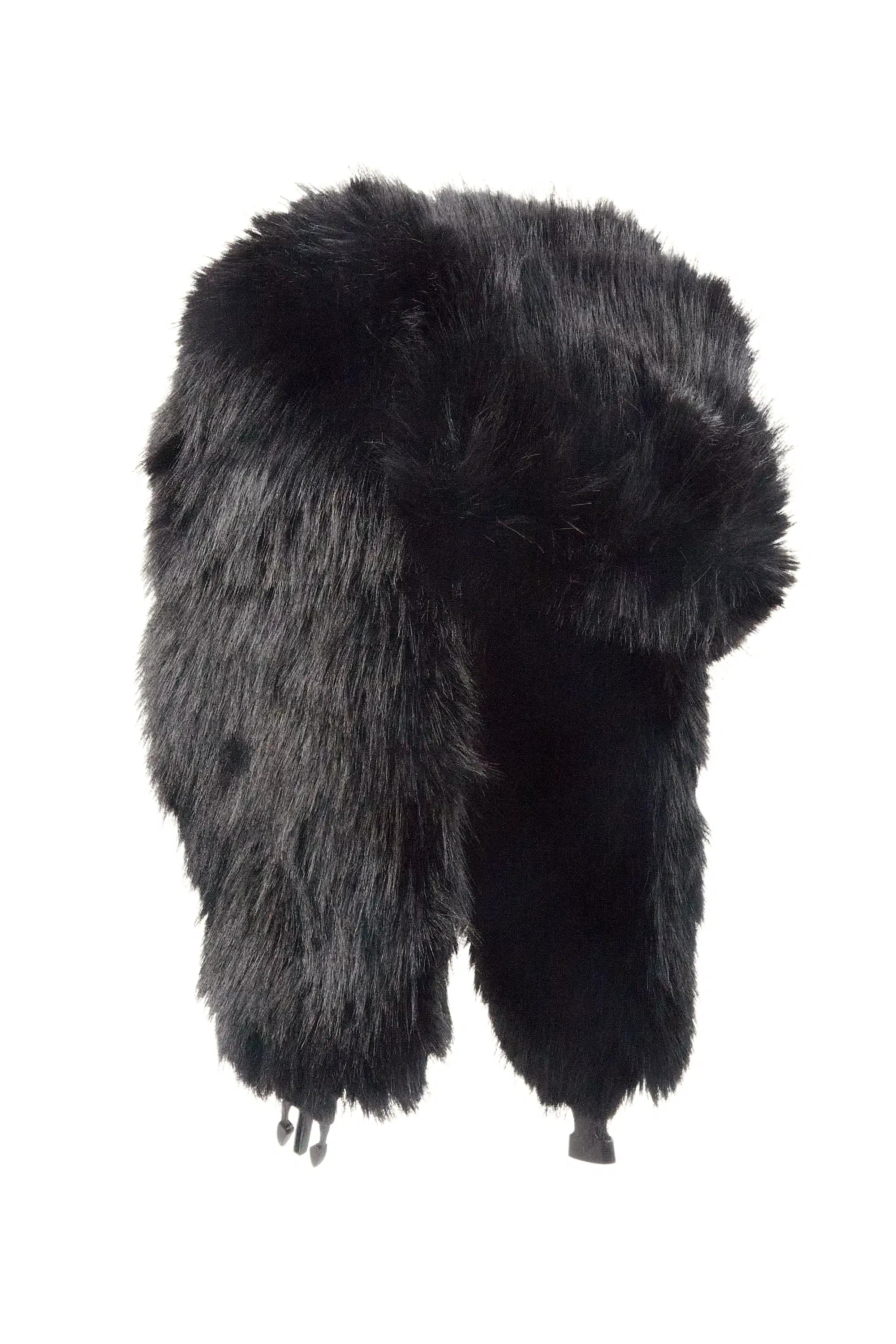Ajaya Black Faux Fur Trapper Hat
