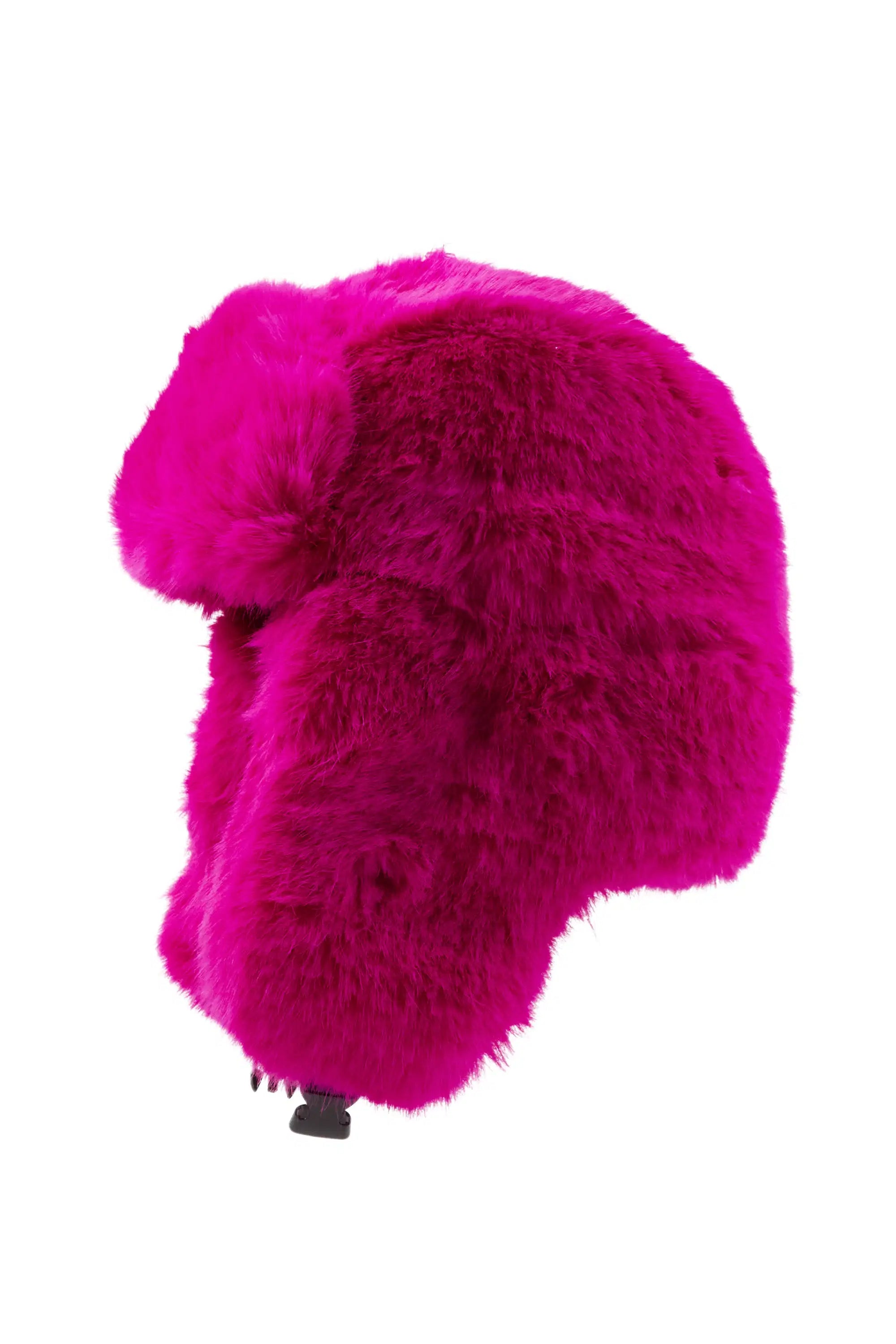 Ajaya Hot Pink Faux Fur Trapper Hat