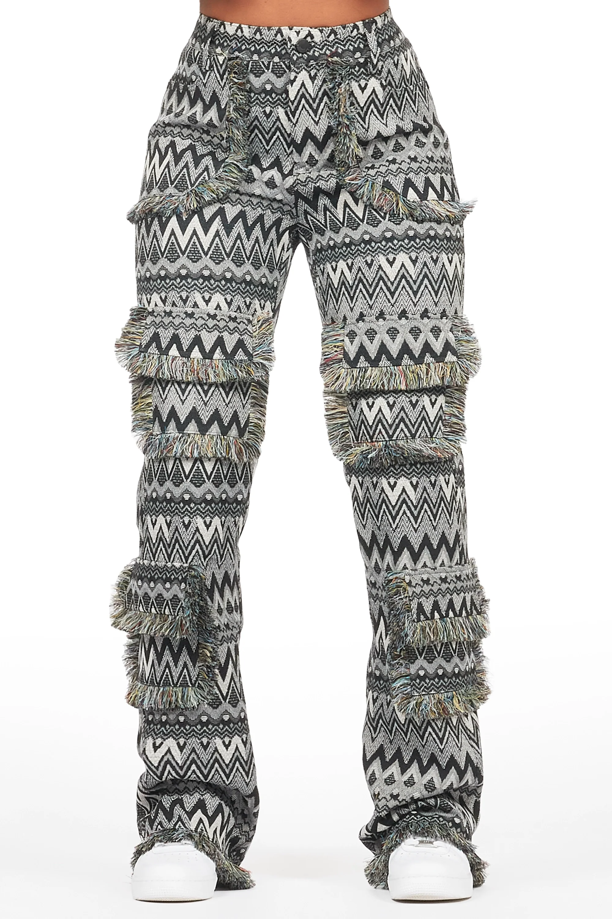 14153-mikaia-black-tapestry-stacked-pant-2.webp Mikaia Black Tapestry Stacked Pant