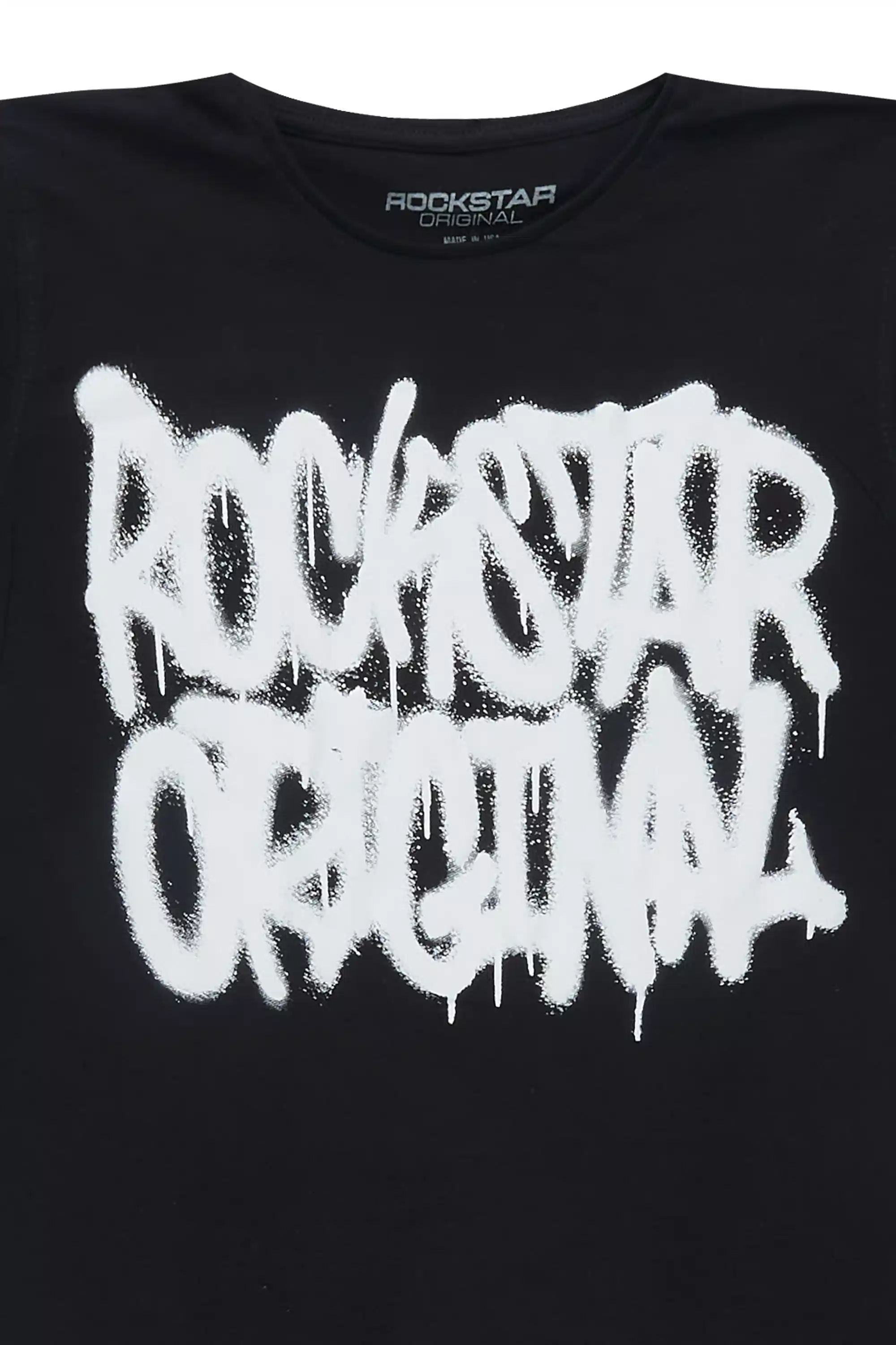 Girls Huffer Black Graphic T-Shirt