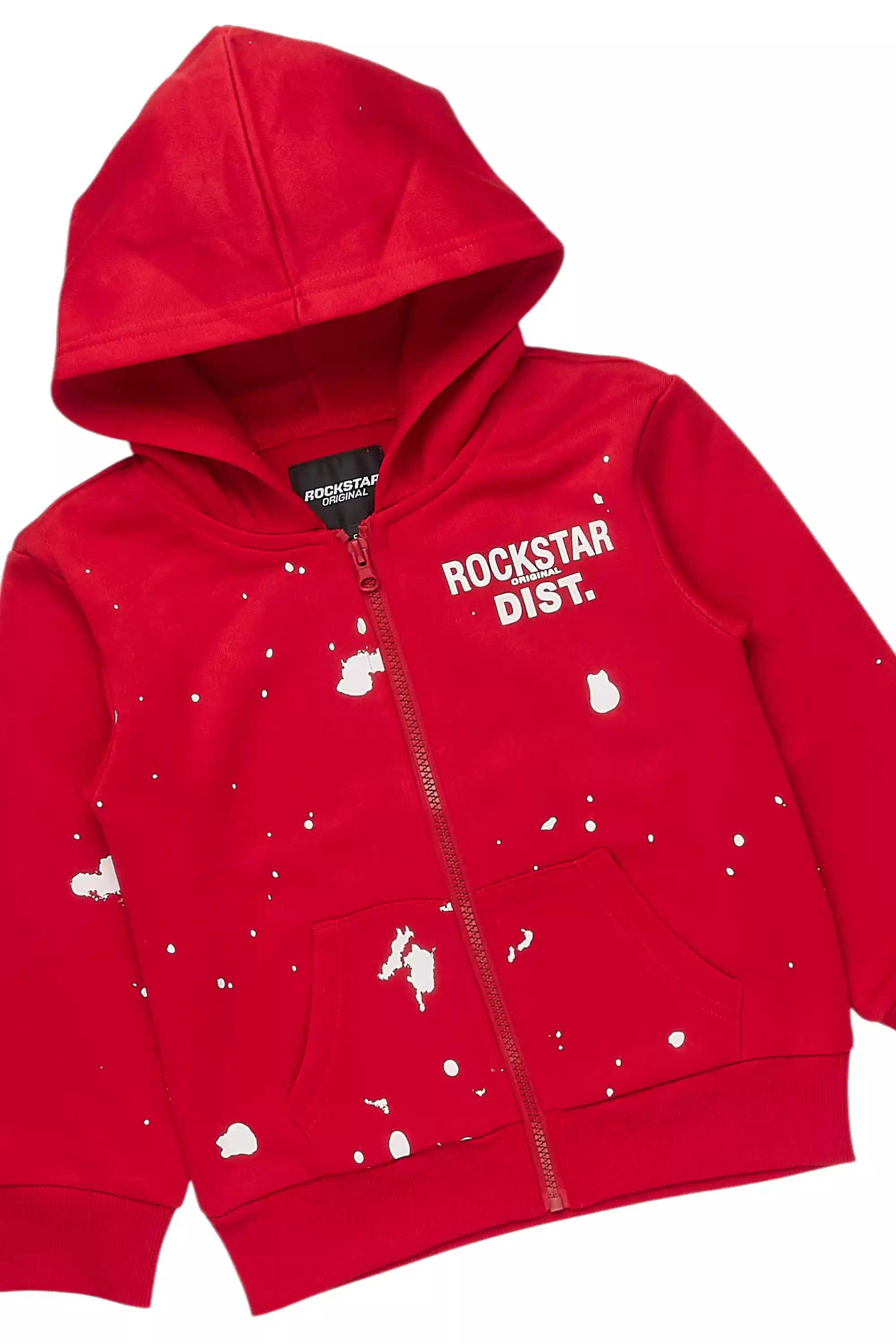 Girls Halloway Red Zip Up Stacked Flare Track Set