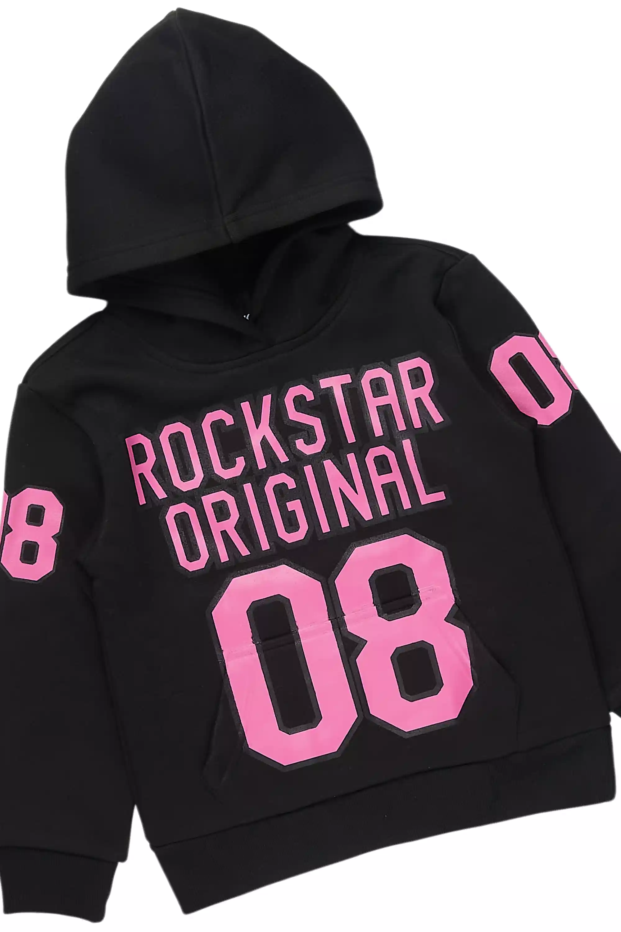 Girls Gaiea Black/Pink Jersey Stacked Track Set