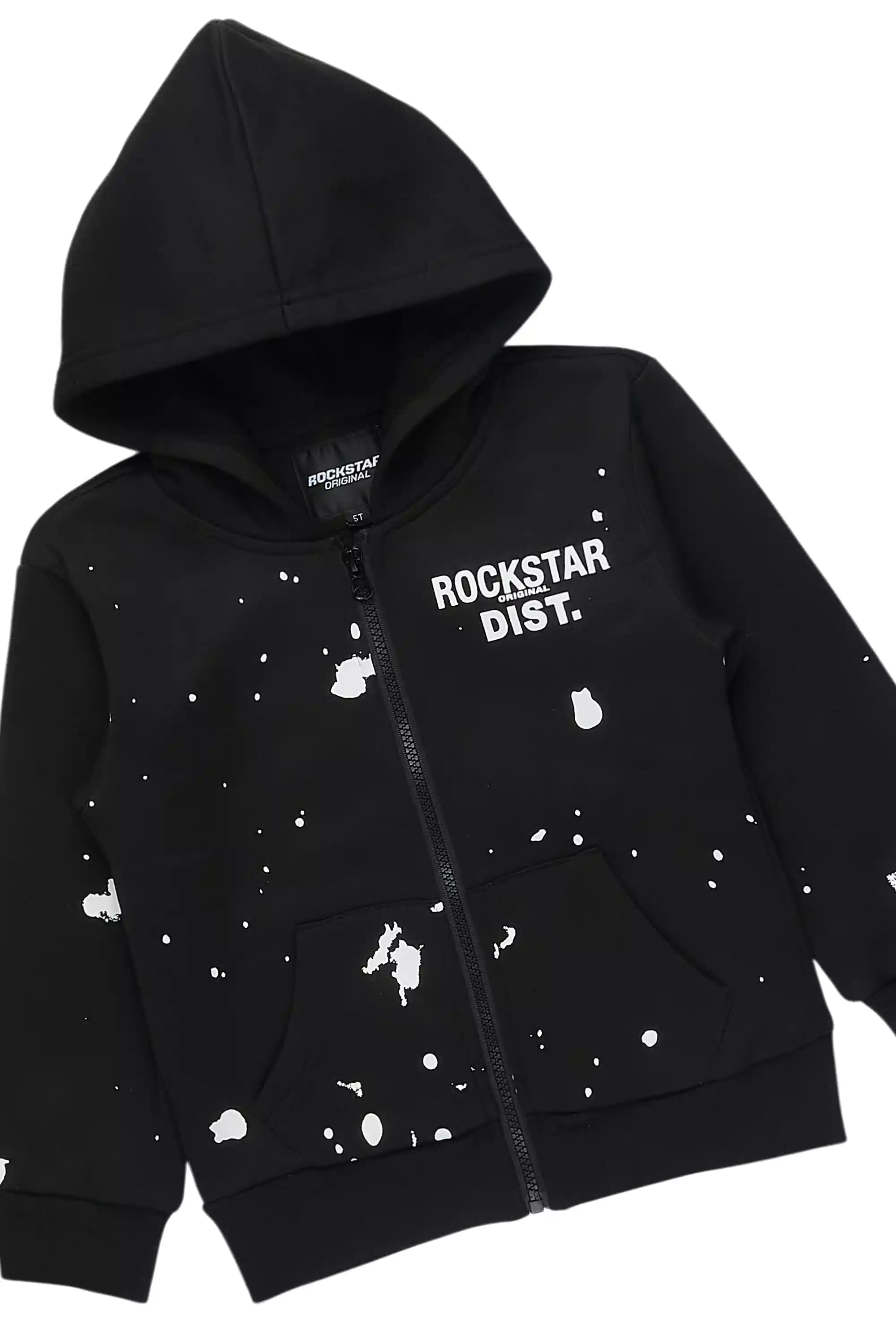 Girls Halloway Black Zip Up Stacked Flare Track Set