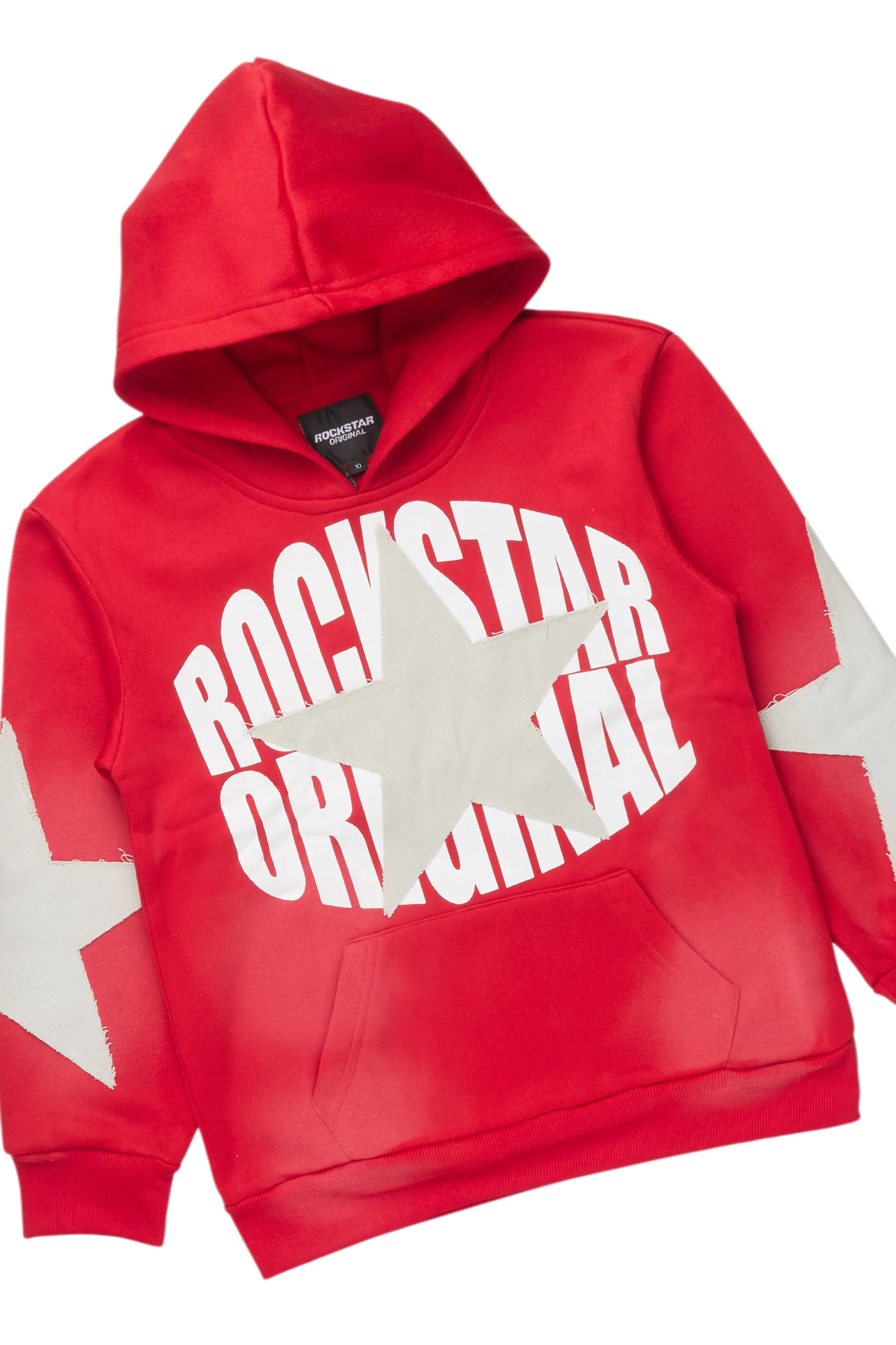 Girls Khaly Red/Heather Grey Track Set