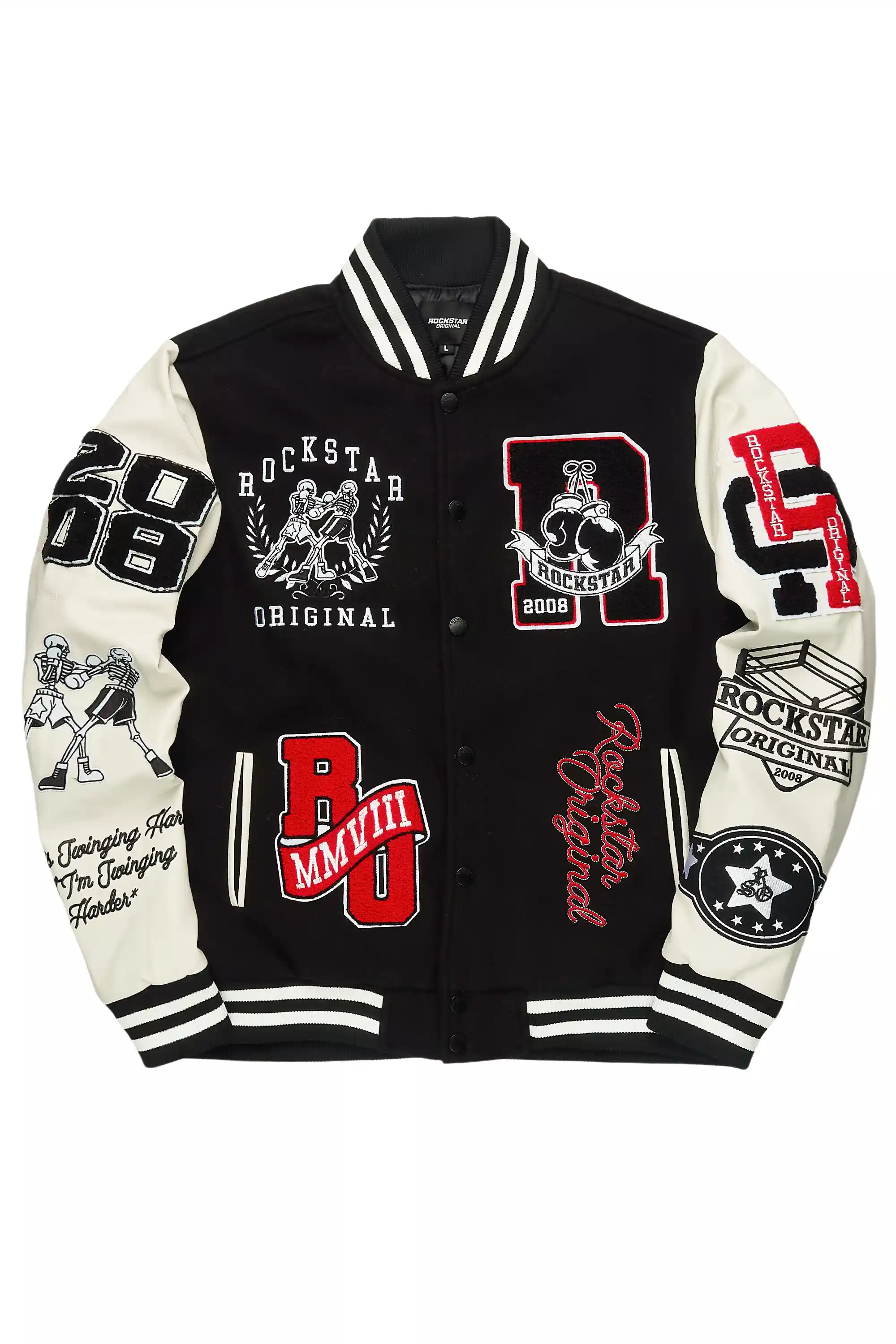 Lutador Black Varsity Jacket