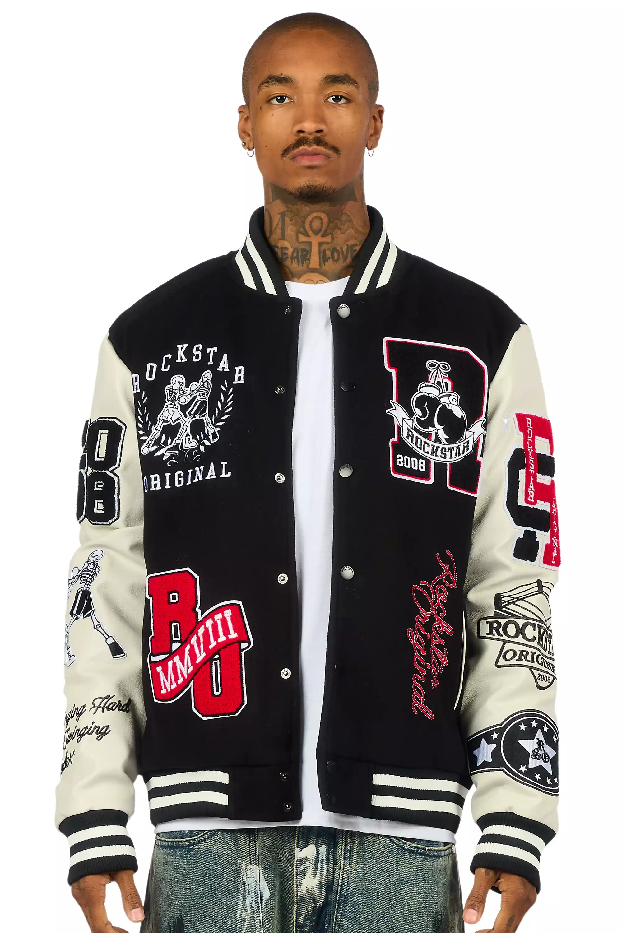 Lutador Black Varsity Jacket