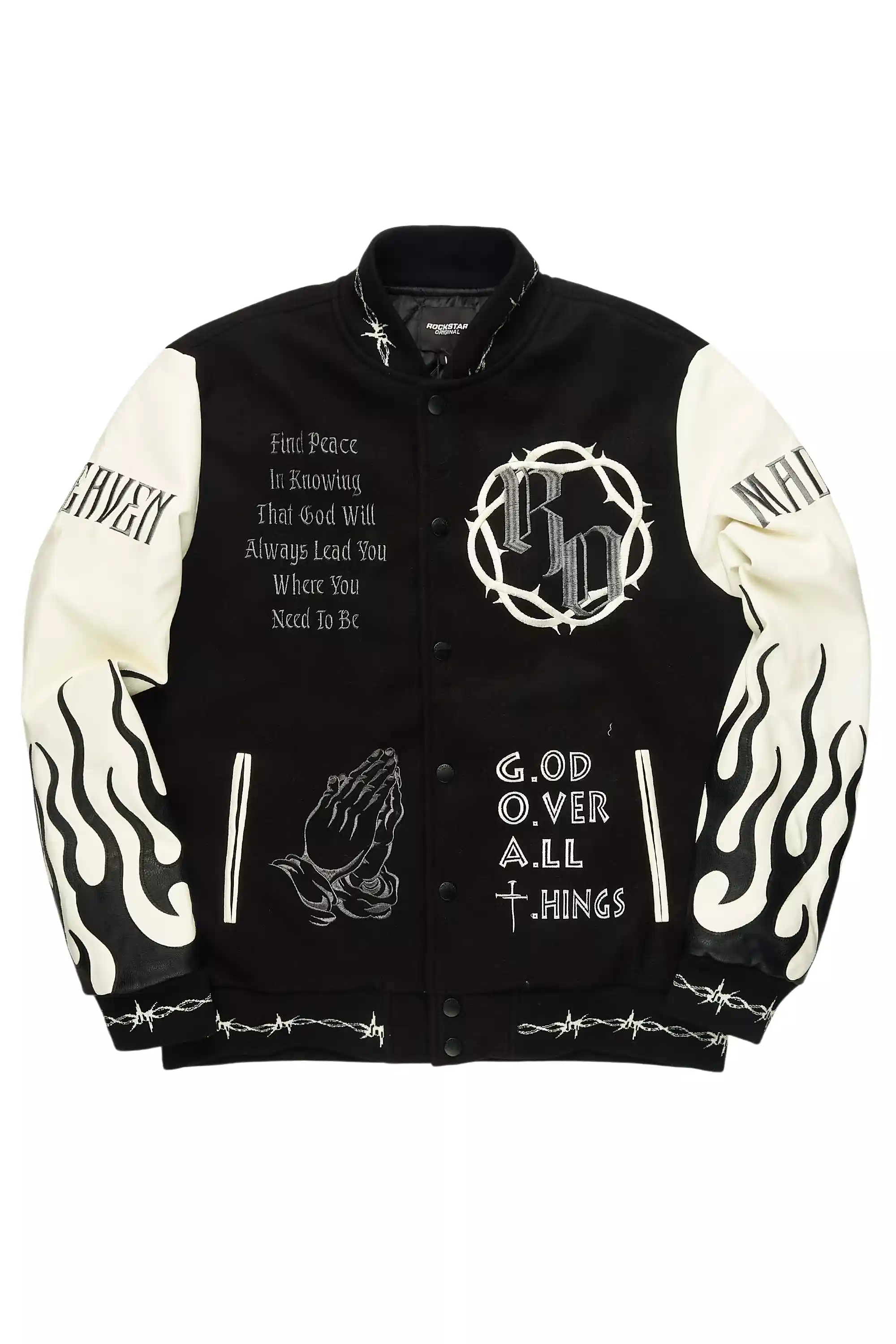 Caelus Black Varsity Jacket