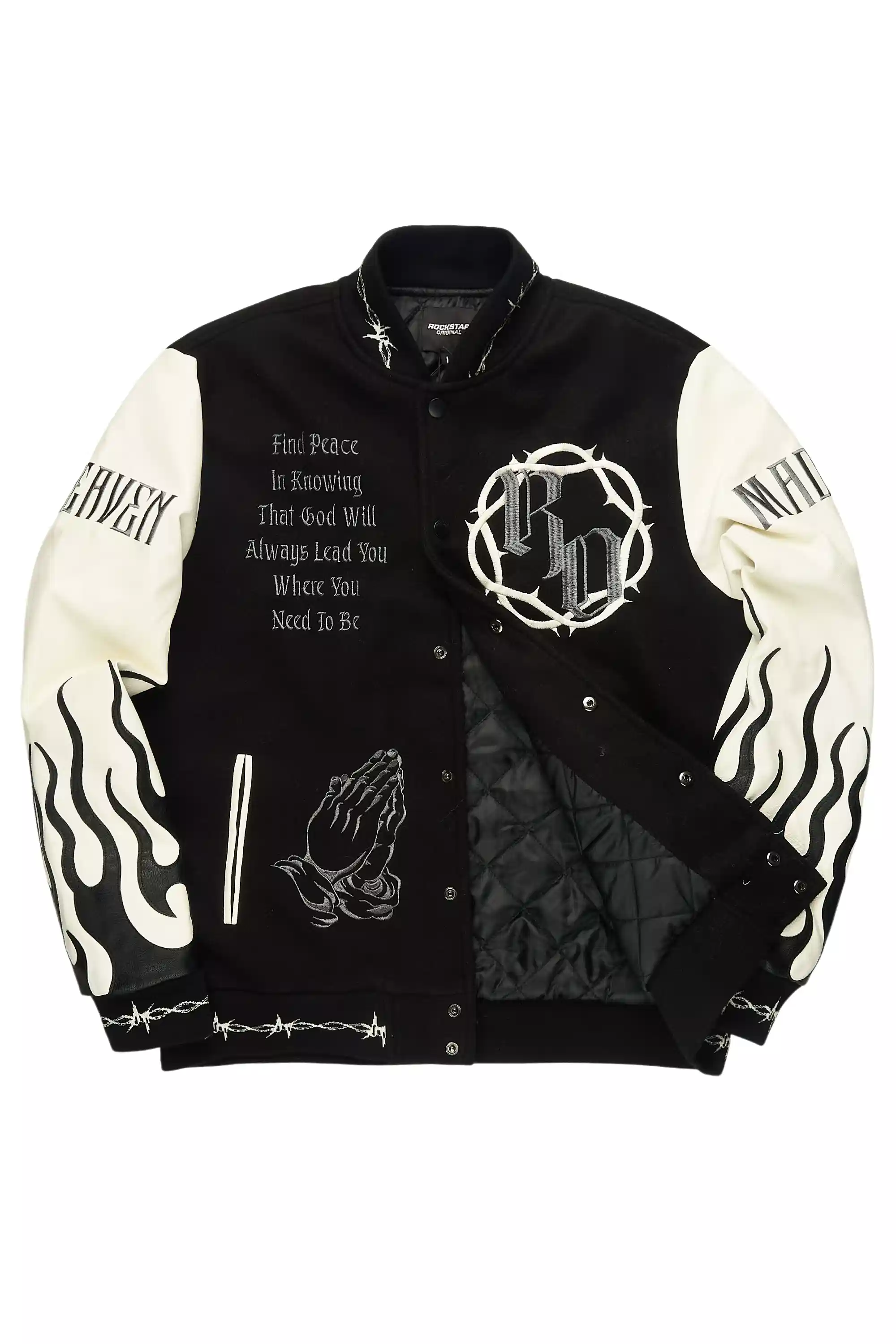 Caelus Black Varsity Jacket