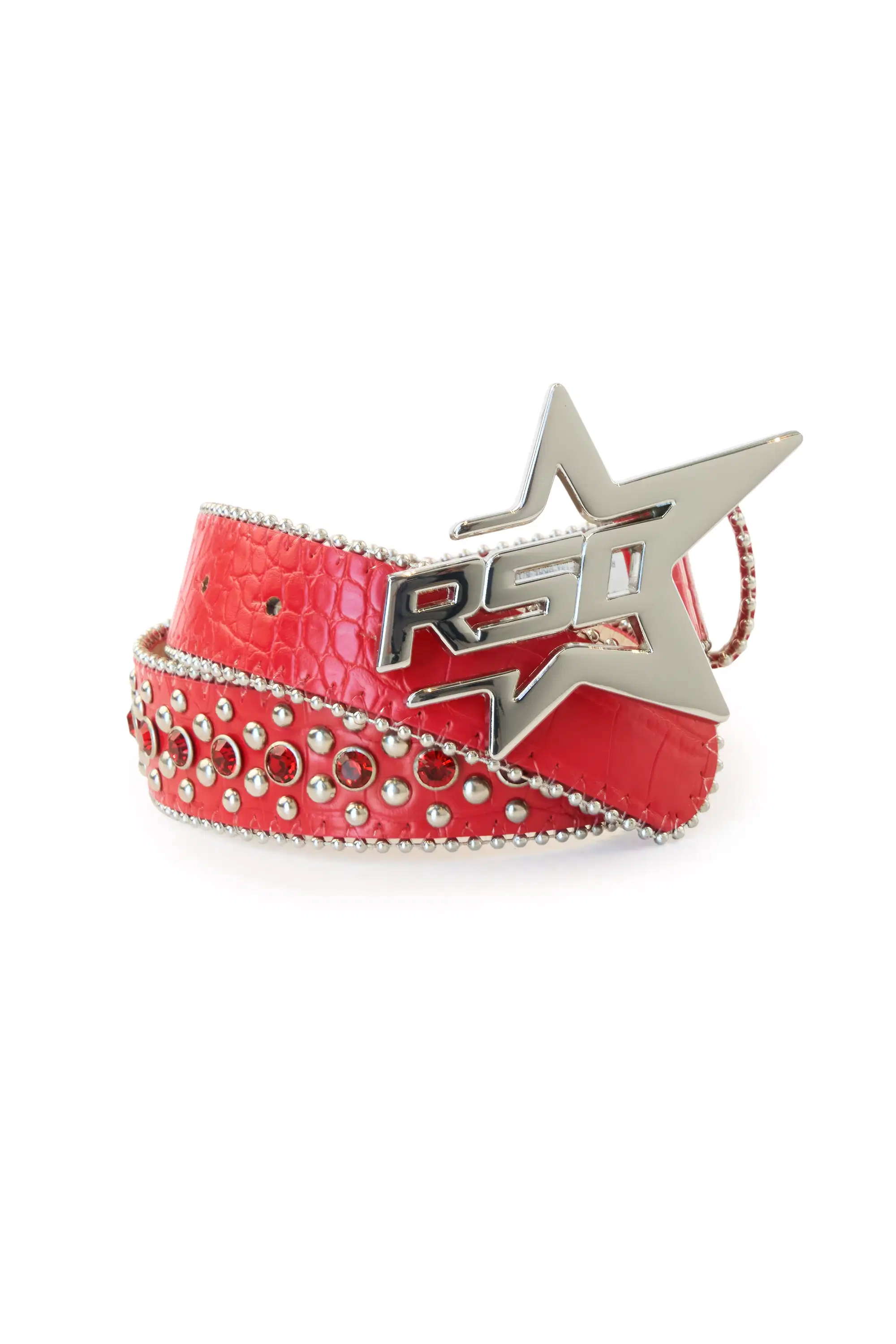 Boys Normandie Red Rockstar Logo Belt