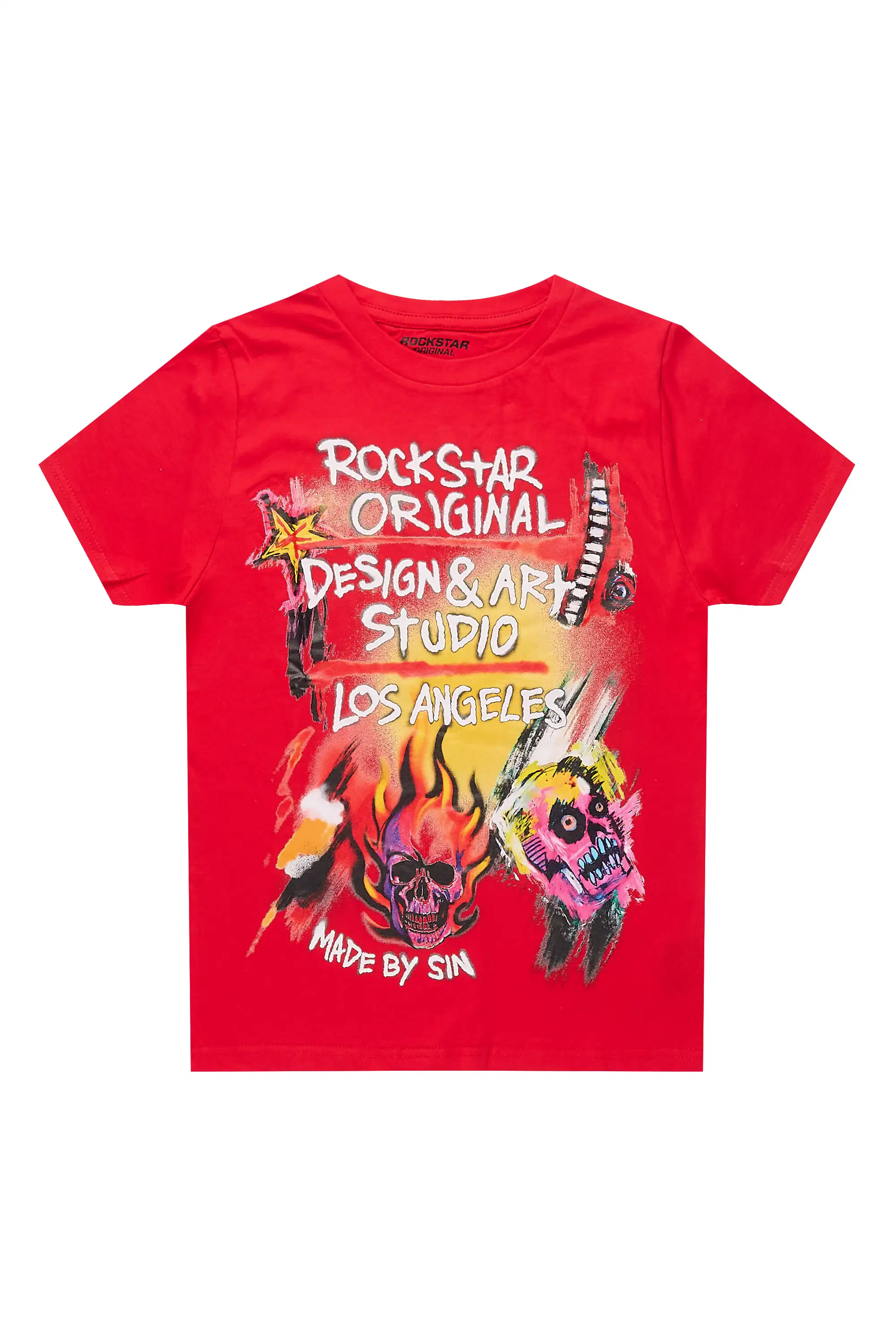 Boys Soweto Red Graphic T-Shirt