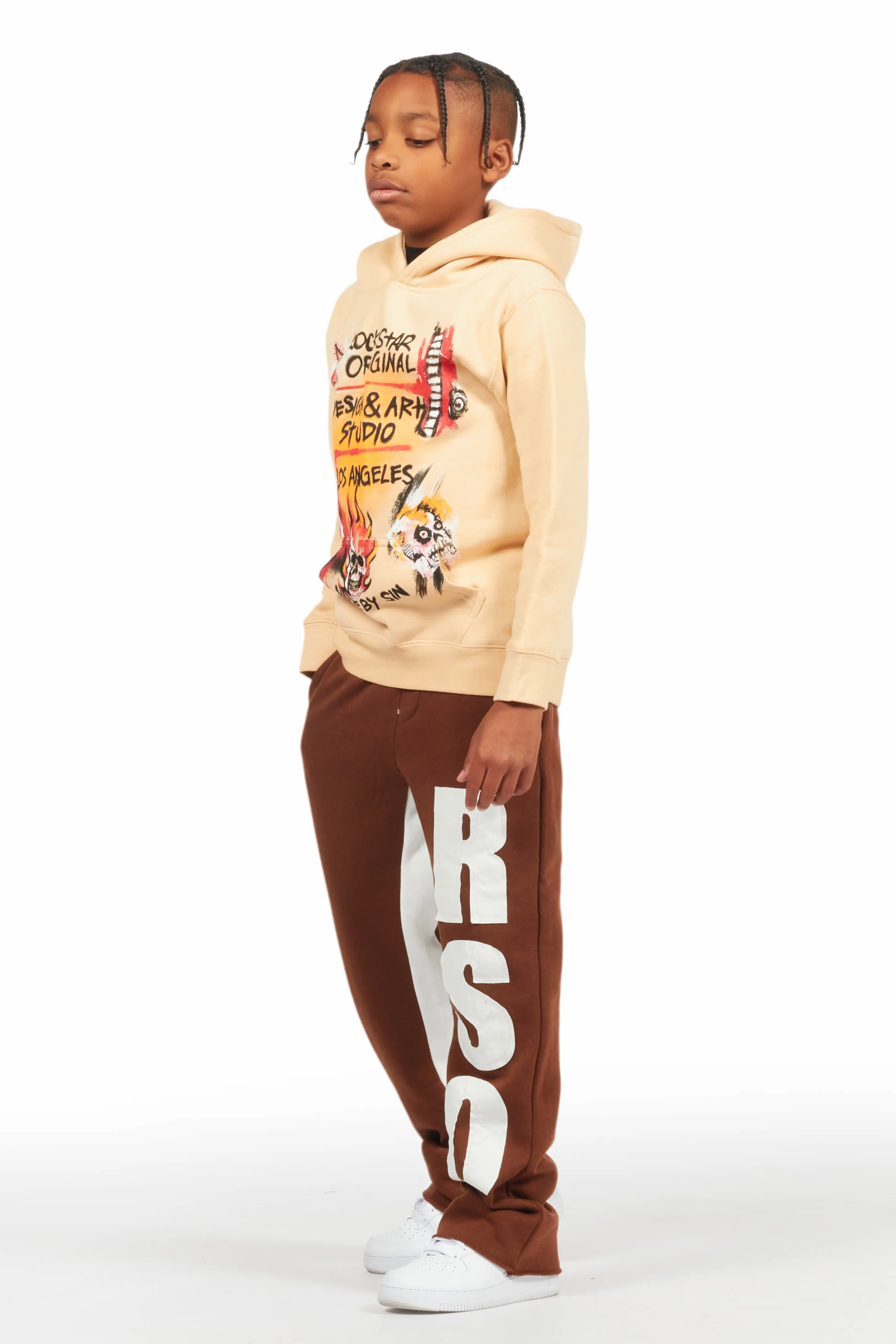15391-boys-uko-brown-stacked-baggy-flare-pant-6.webp Boys Uko Brown Stacked Baggy Flare Pant