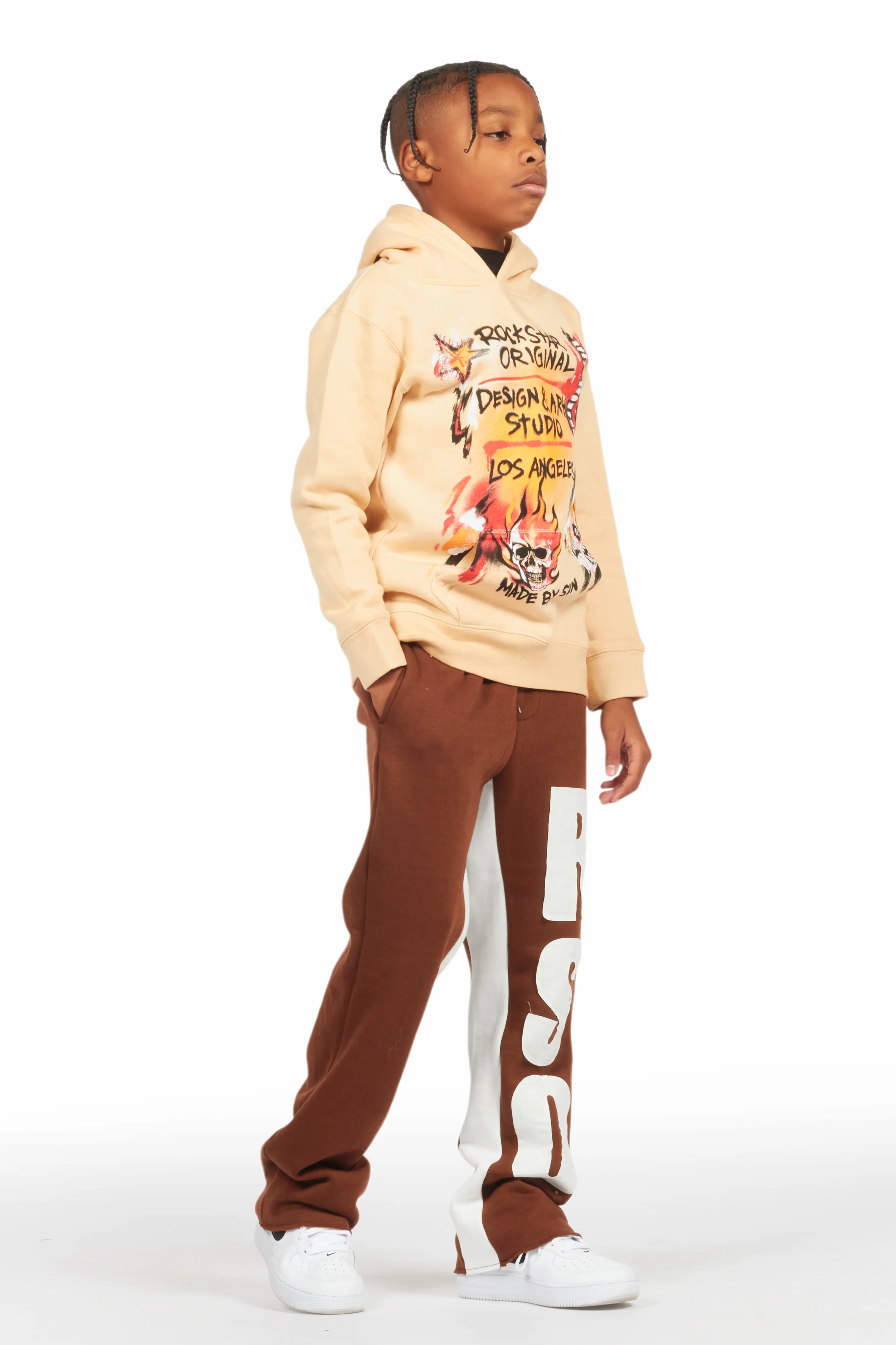 15391-boys-uko-brown-stacked-baggy-flare-pant-7.webp Boys Uko Brown Stacked Baggy Flare Pant
