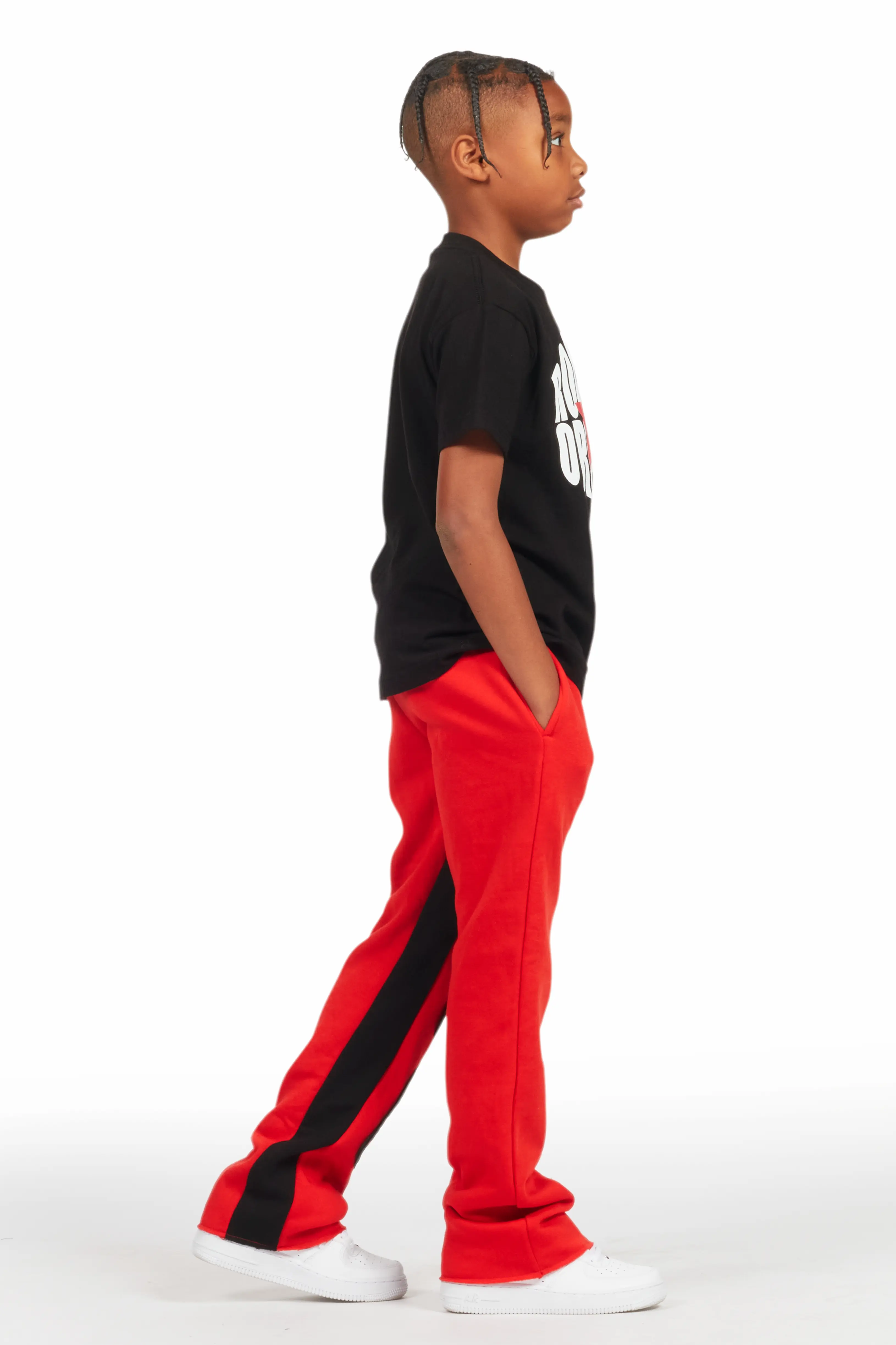 15439-boys-uko-red-stacked-baggy-flare-pant-4.webp Boys Uko Red Stacked Baggy Flare Pant