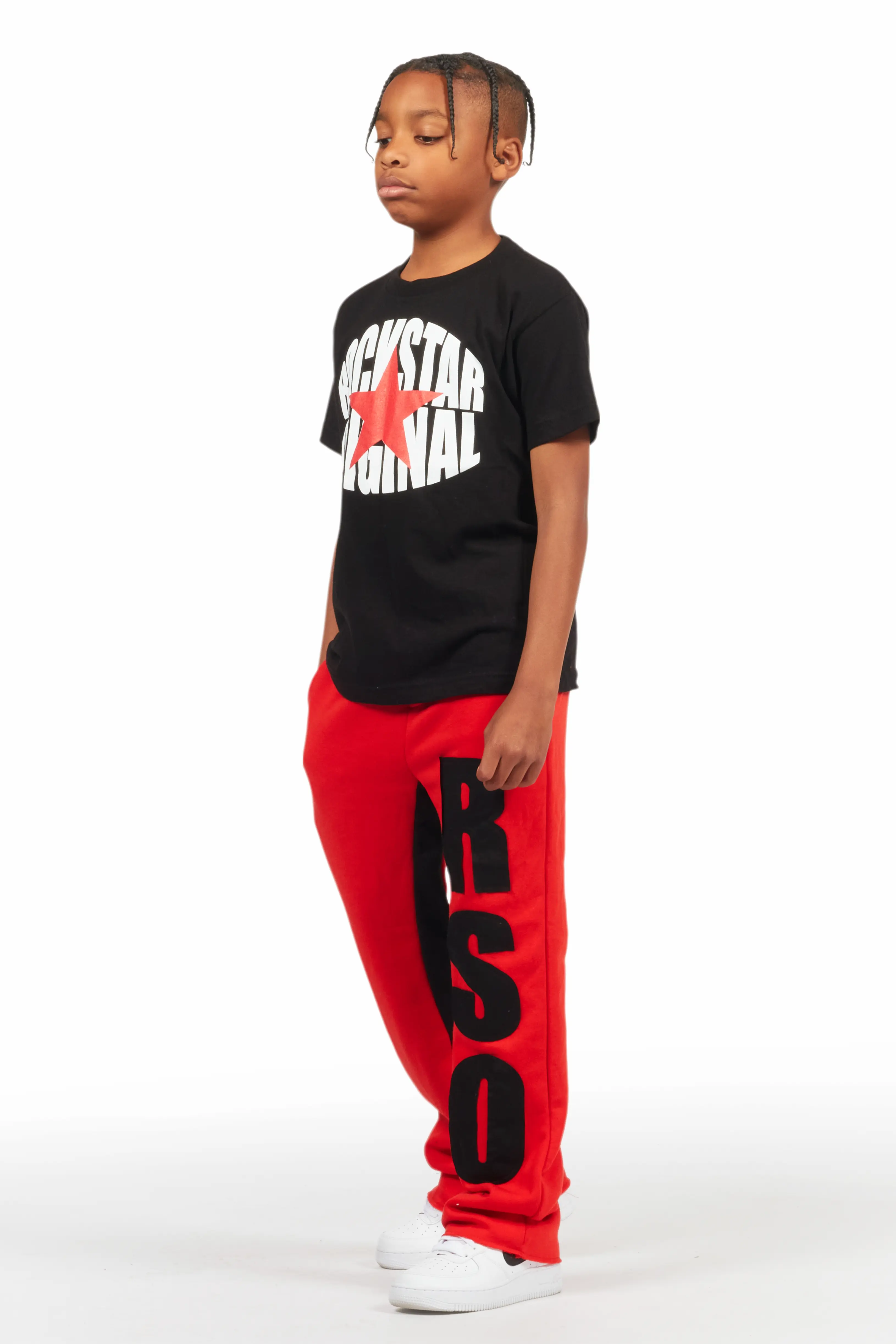 15439-boys-uko-red-stacked-baggy-flare-pant-6.webp Boys Uko Red Stacked Baggy Flare Pant
