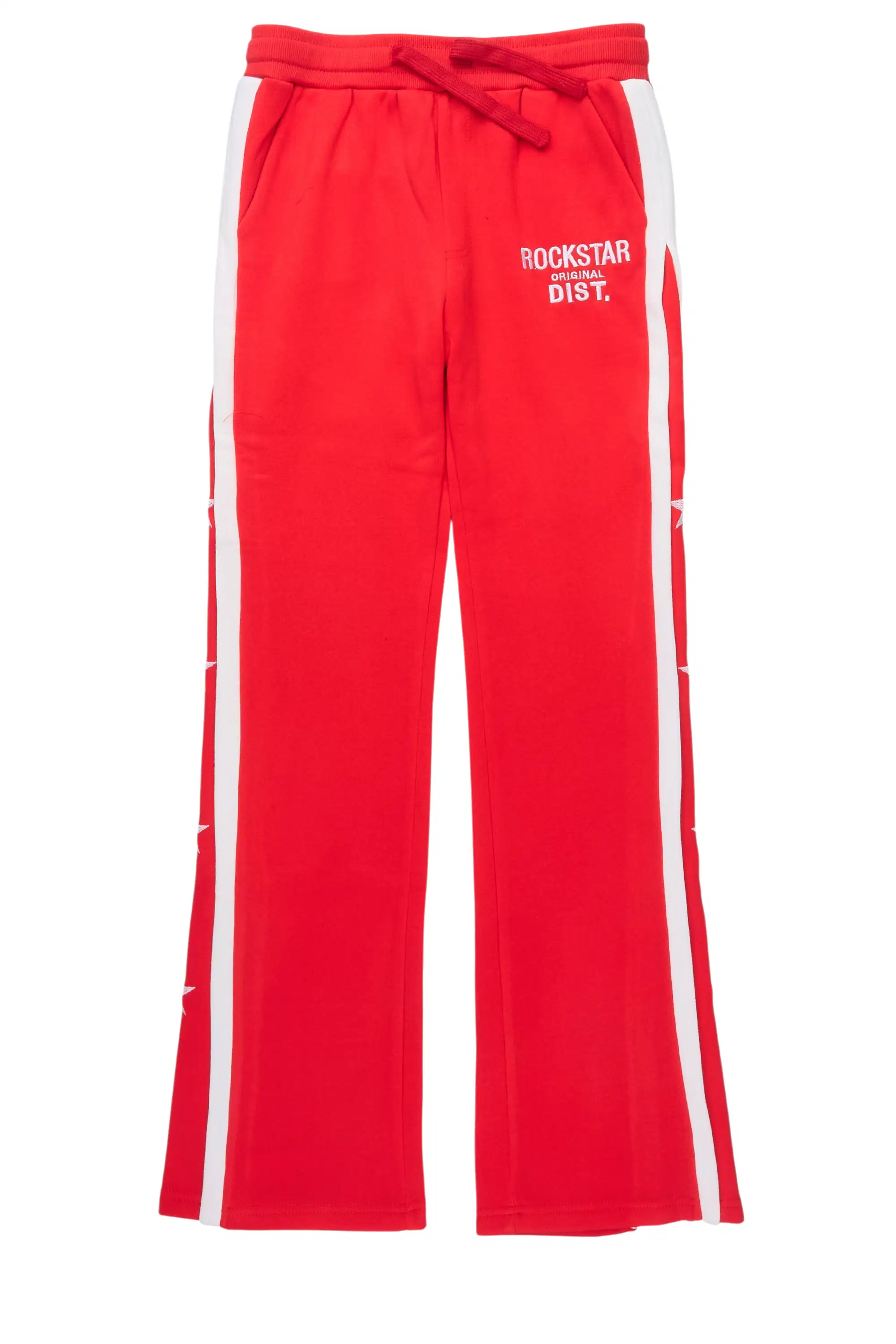 Boys Arkady Red Stacked Flare Track Pant