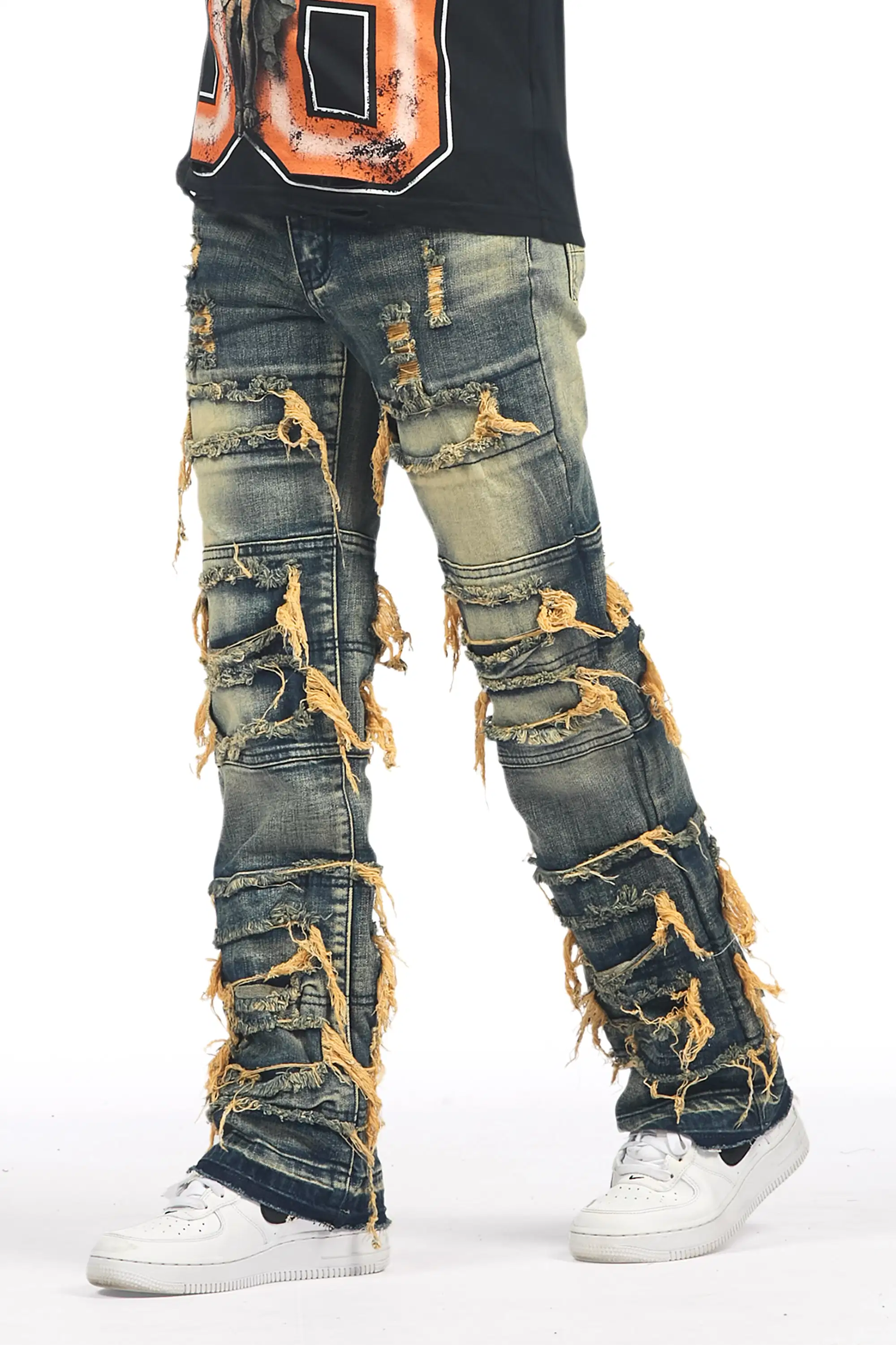 Boys Vasco Dark Tint Stacked Flare Jean