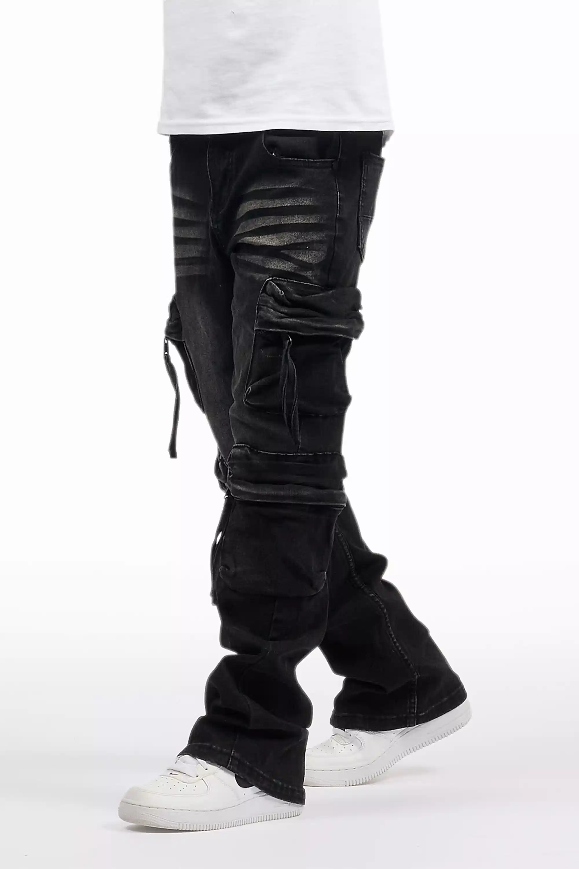 Boys Rodion Dark Grey Slim Fit Cargo Jean