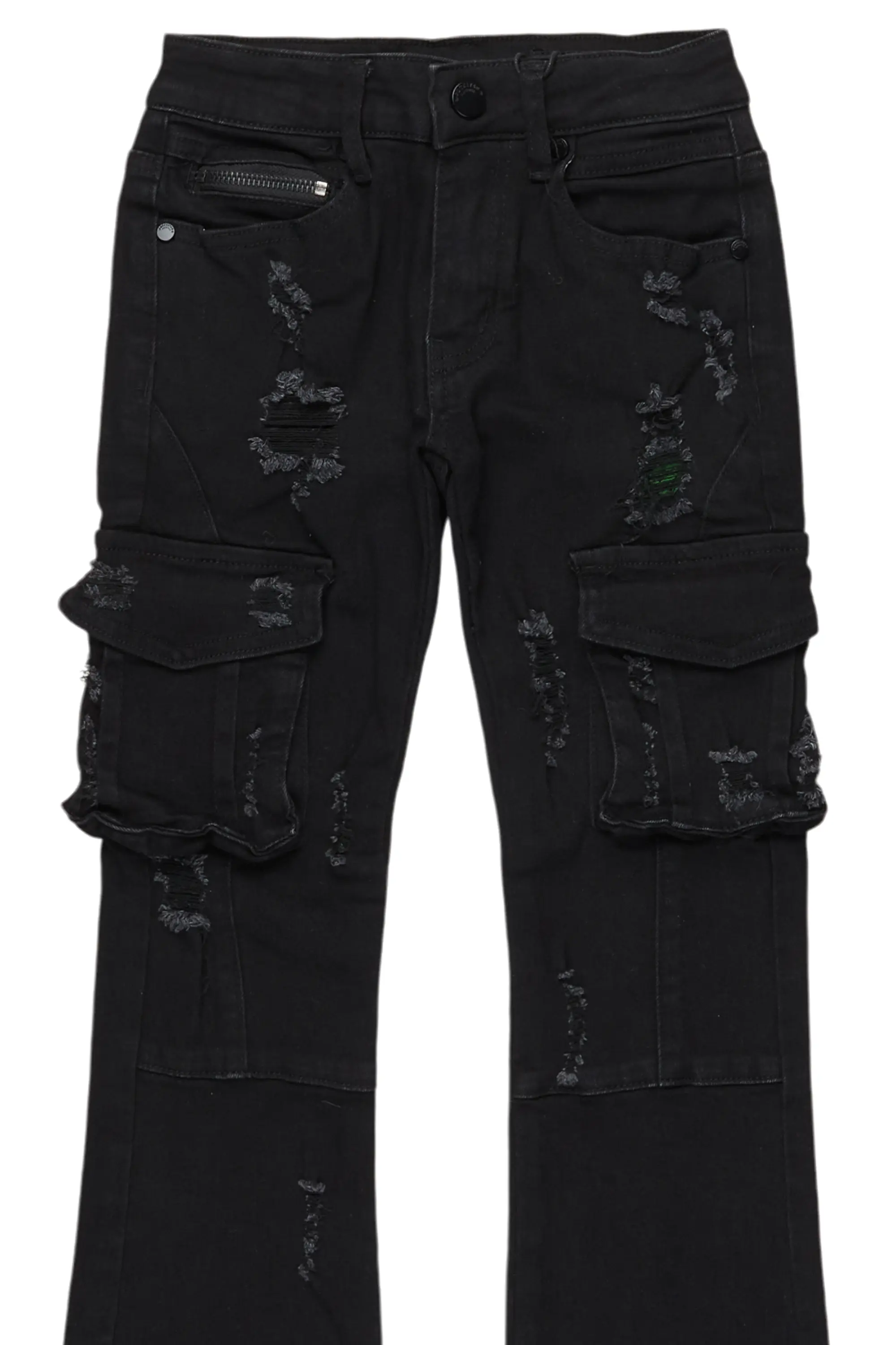 16423-boys-adalee-black-stacked-flare-jean-8.webp Boys Adalee Black Stacked Flare Jean