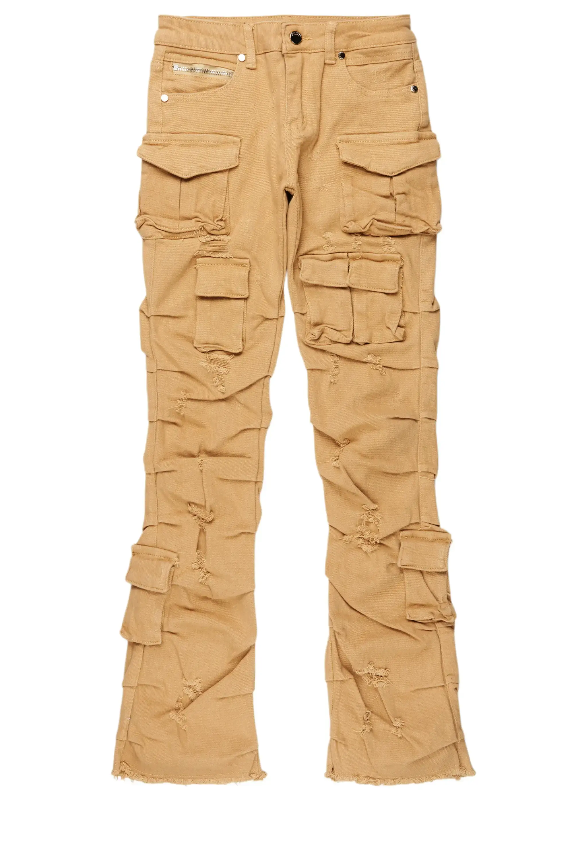 16761-boys-gentry-beige-stacked-flare-jean-2.png Boys Gentry Beige Stacked Flare Jean