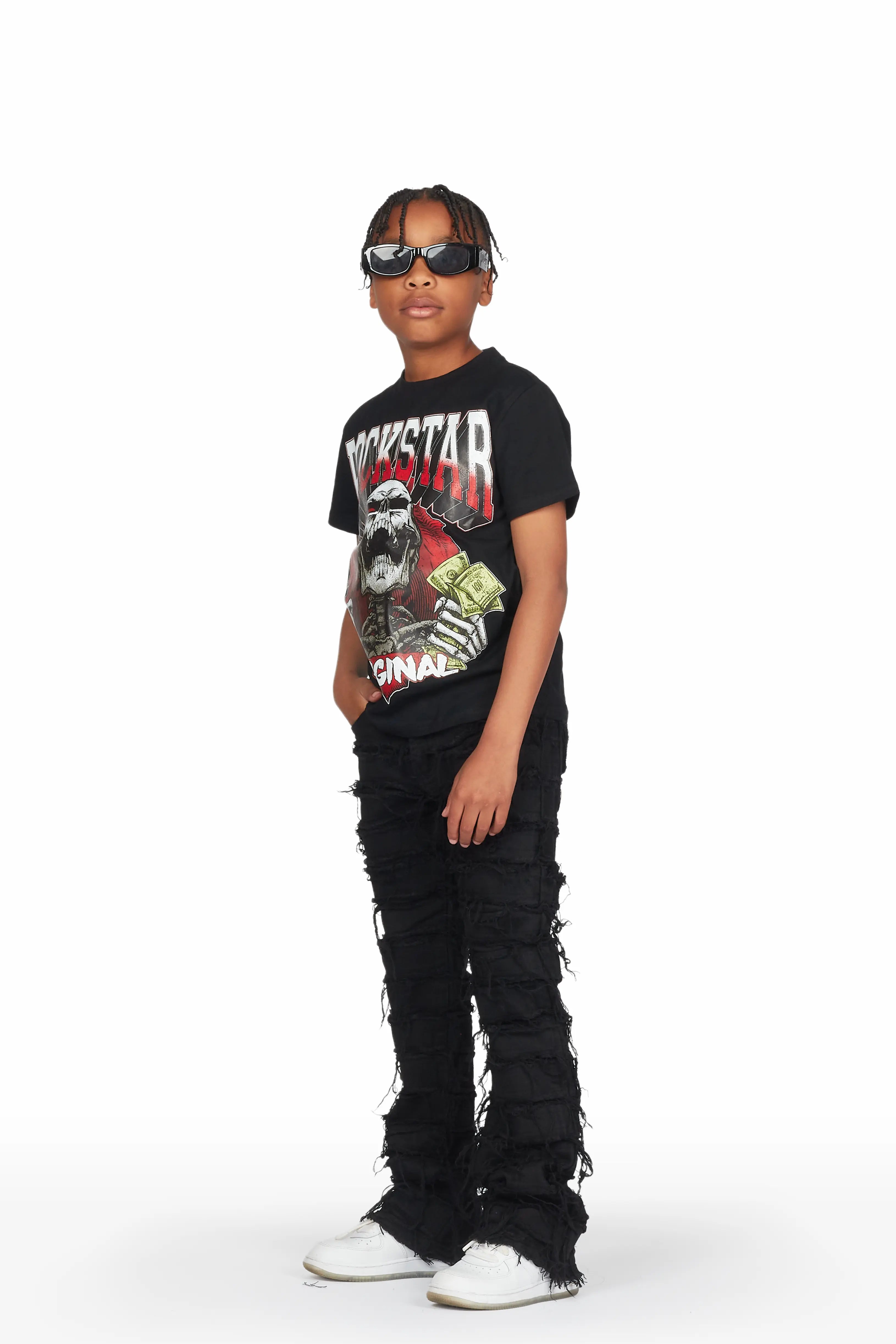 170-boys-shake-jet-black-stacked-flare-jean-4.jpg Boys Shake Jet Black Stacked Flare Jean