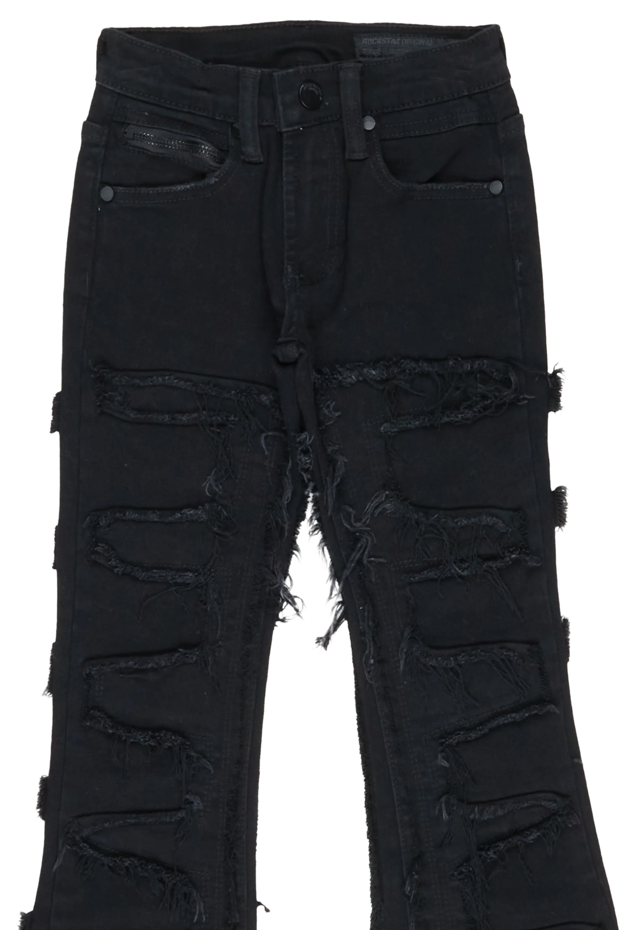 170-boys-shake-jet-black-stacked-flare-jean-6.webp Boys Shake Jet Black Stacked Flare Jean