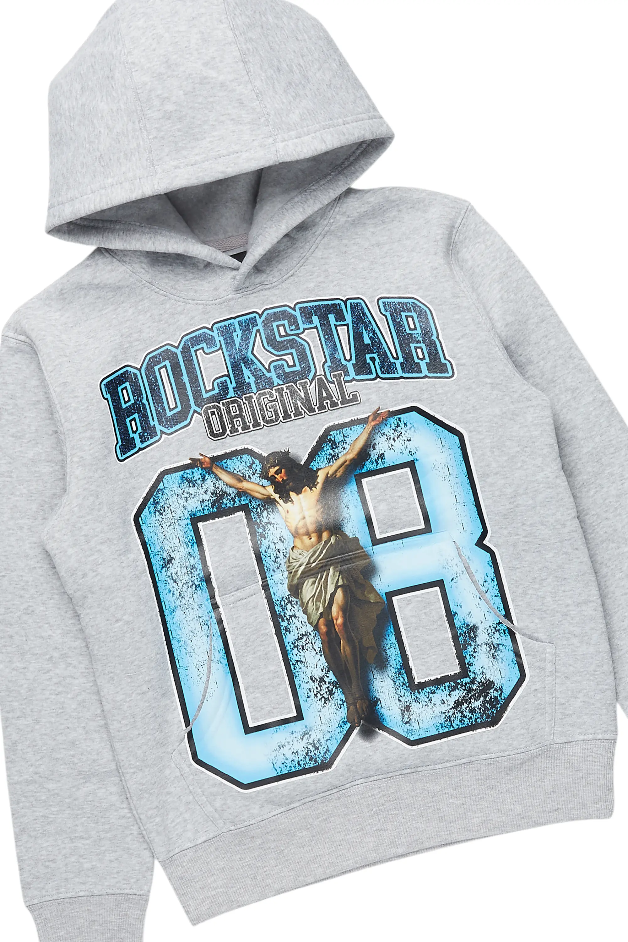 Boys Fields Grey/Black Hoodie/Stacked Flare Jean Set