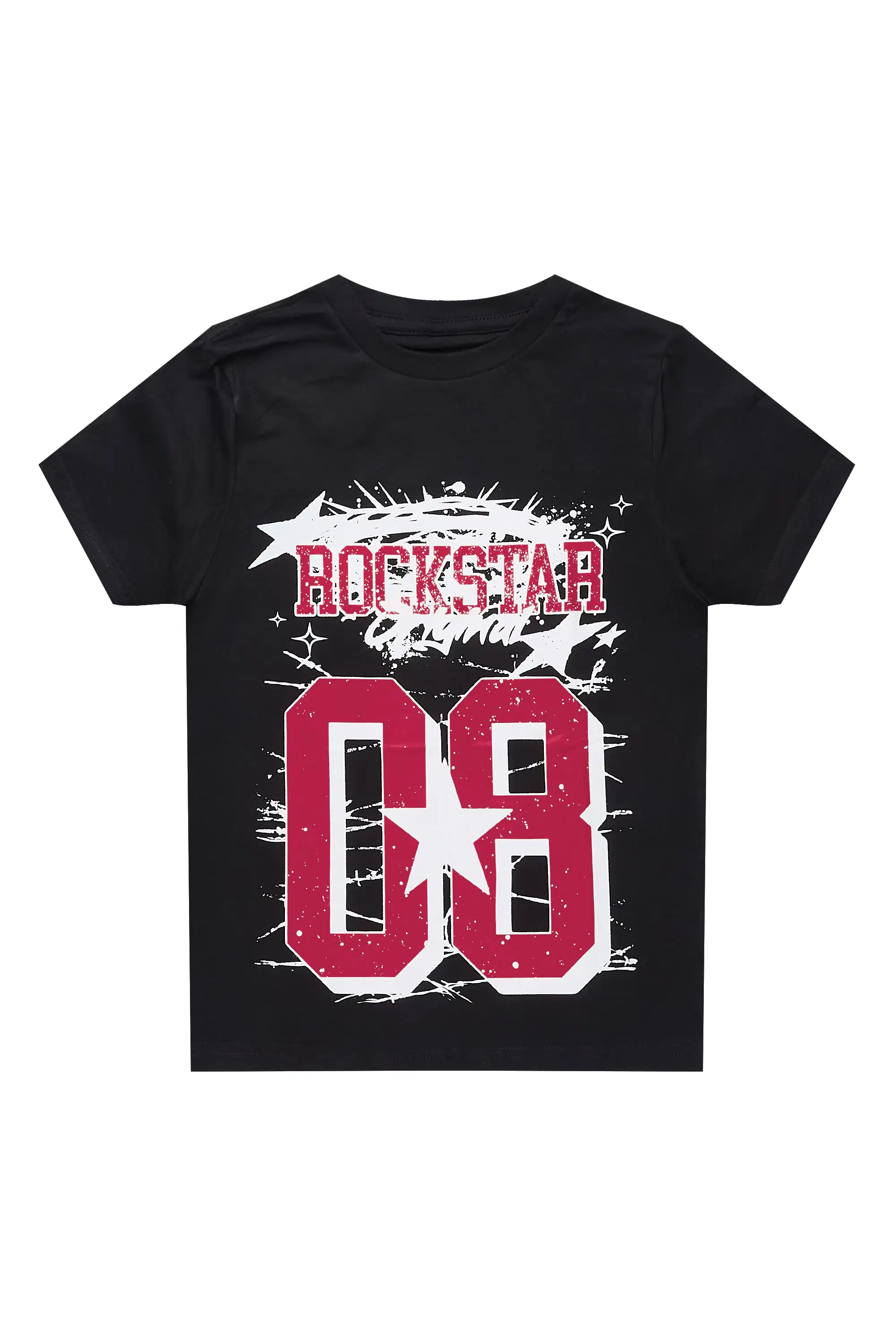 Boys Allstar Black/Burgundy Graphic T-Shirt