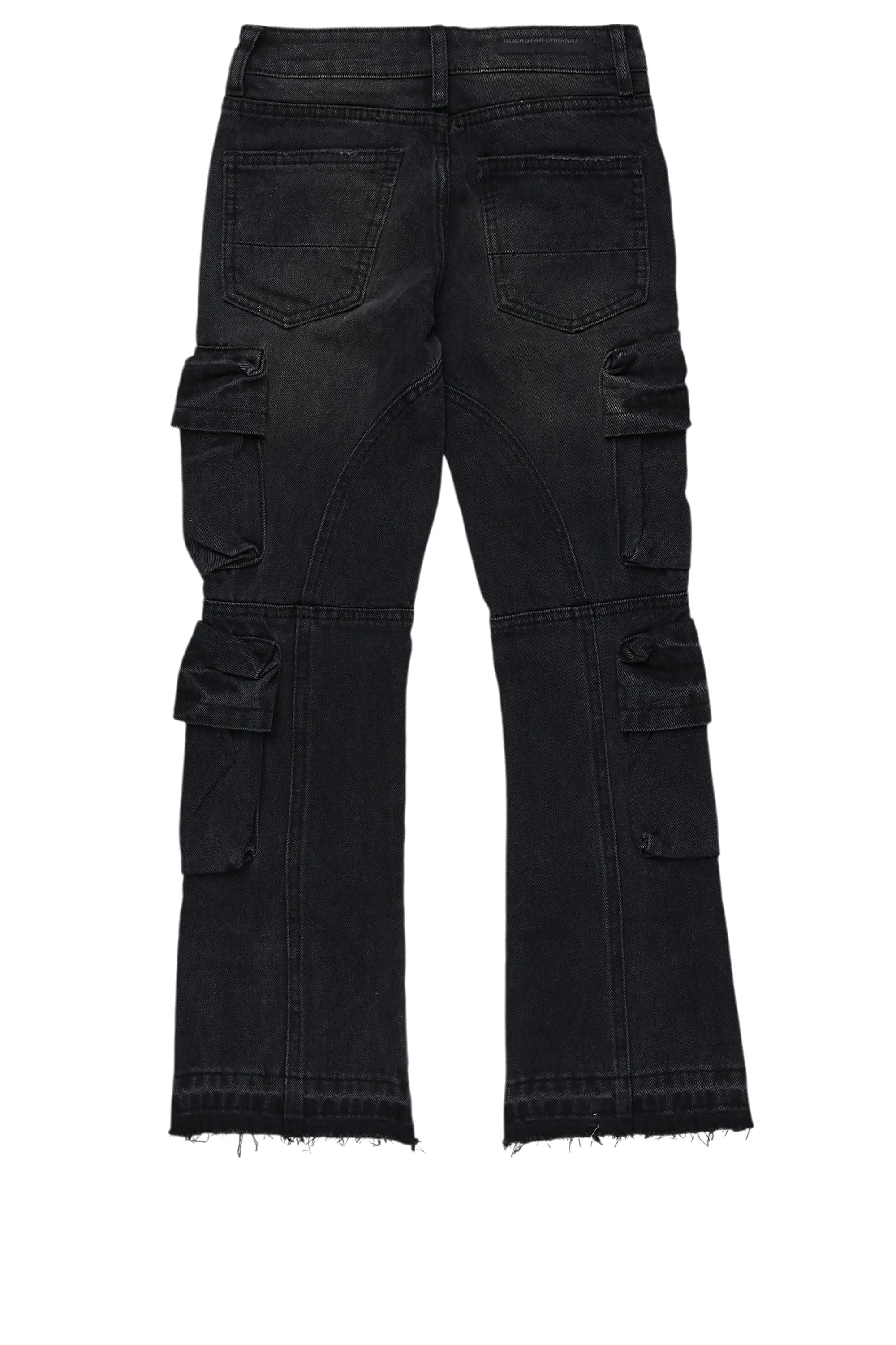 17205-boys-gregor-black-stacked-flare-cargo-jean-8.webp Boys Gregor Black Stacked Flare Cargo Jean
